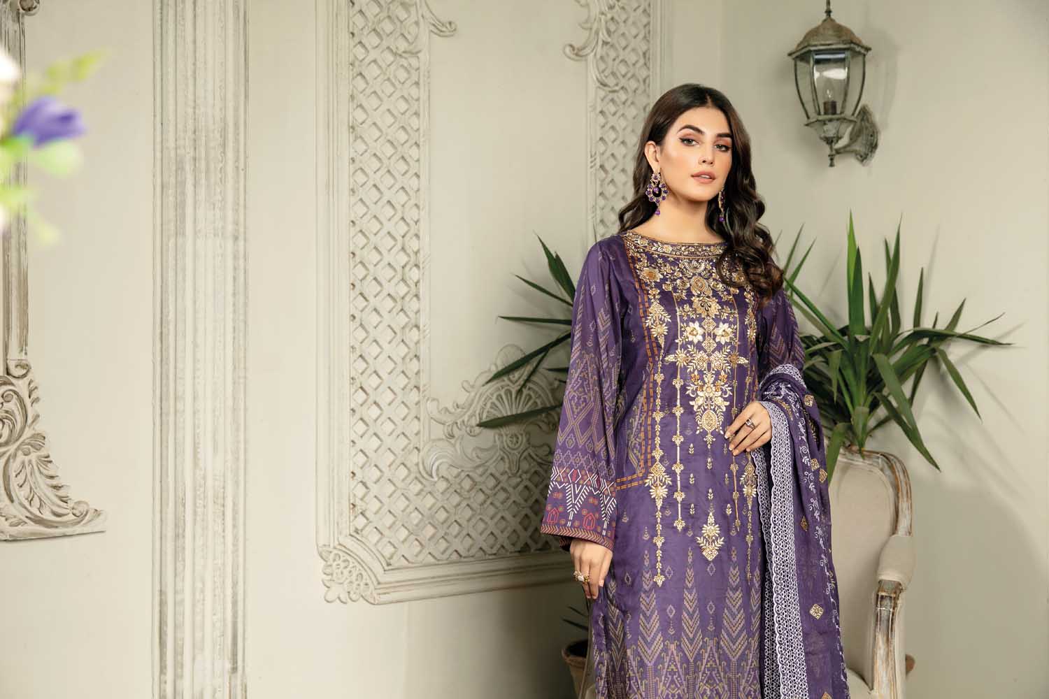 Grewia - Digital Printed & Embroidered Lawn 3PC - Image 2