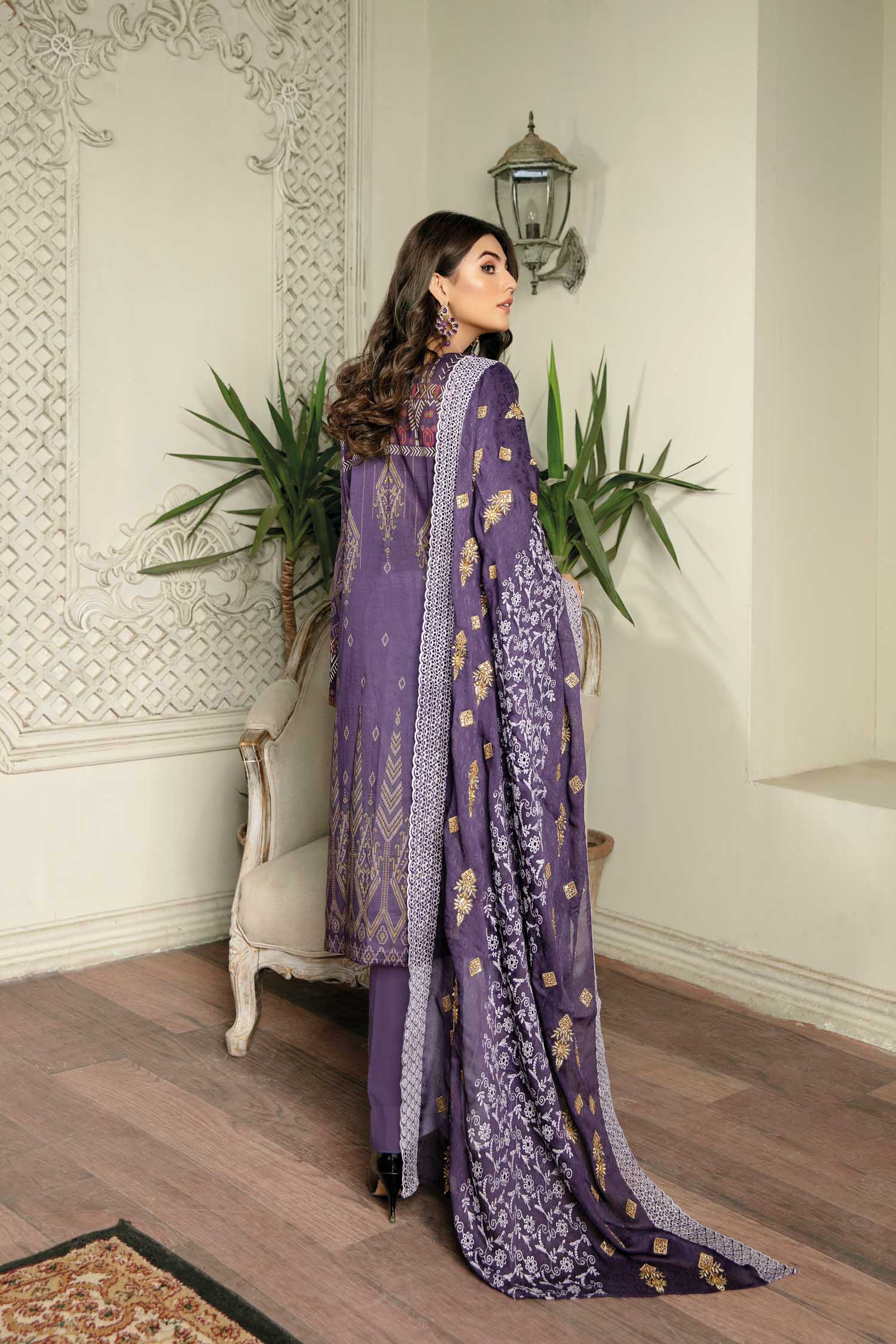 Grewia - Digital Printed & Embroidered Lawn 3PC - Image 4