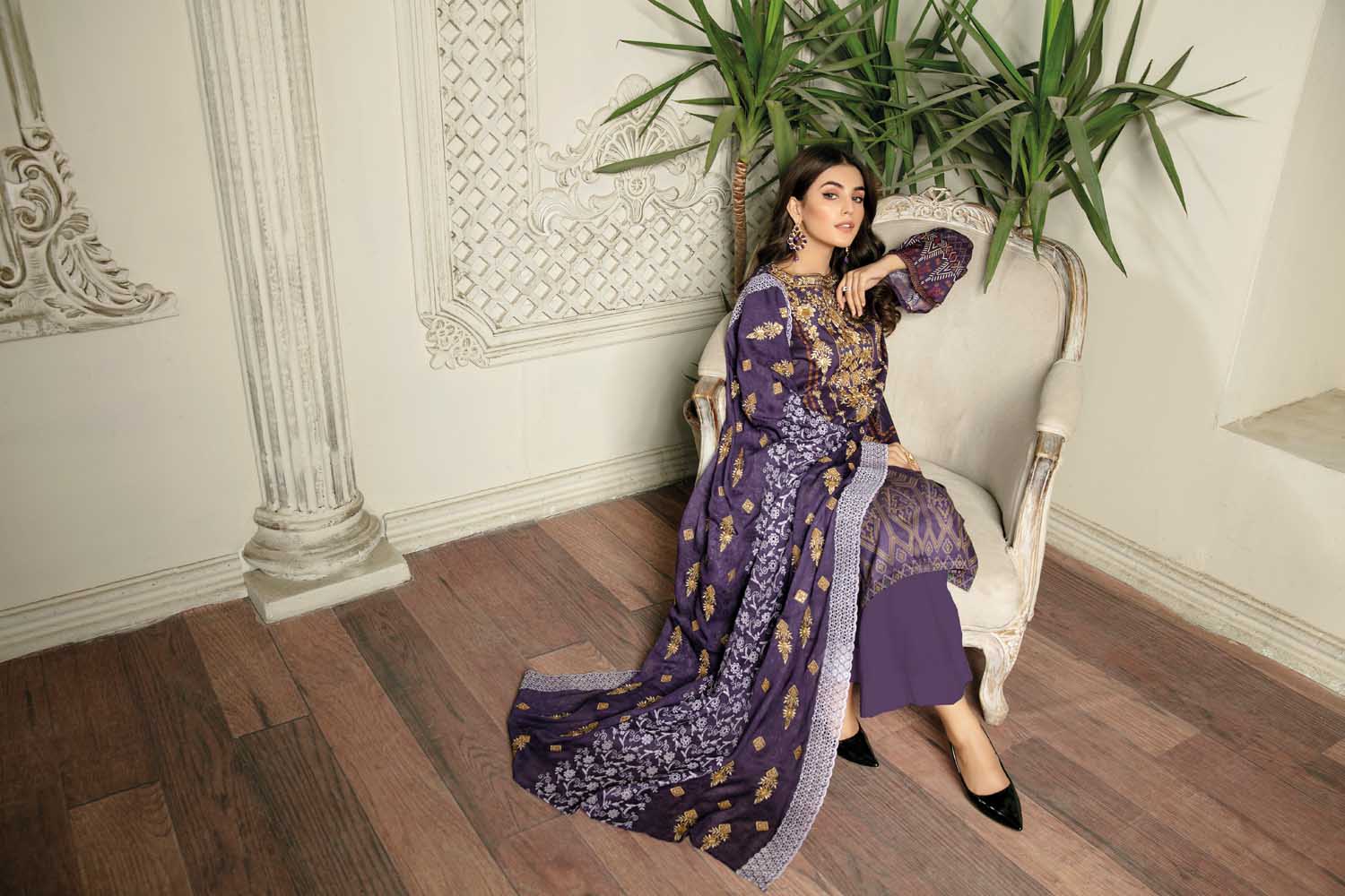 Grewia - Digital Printed & Embroidered Lawn 3PC - Image 5