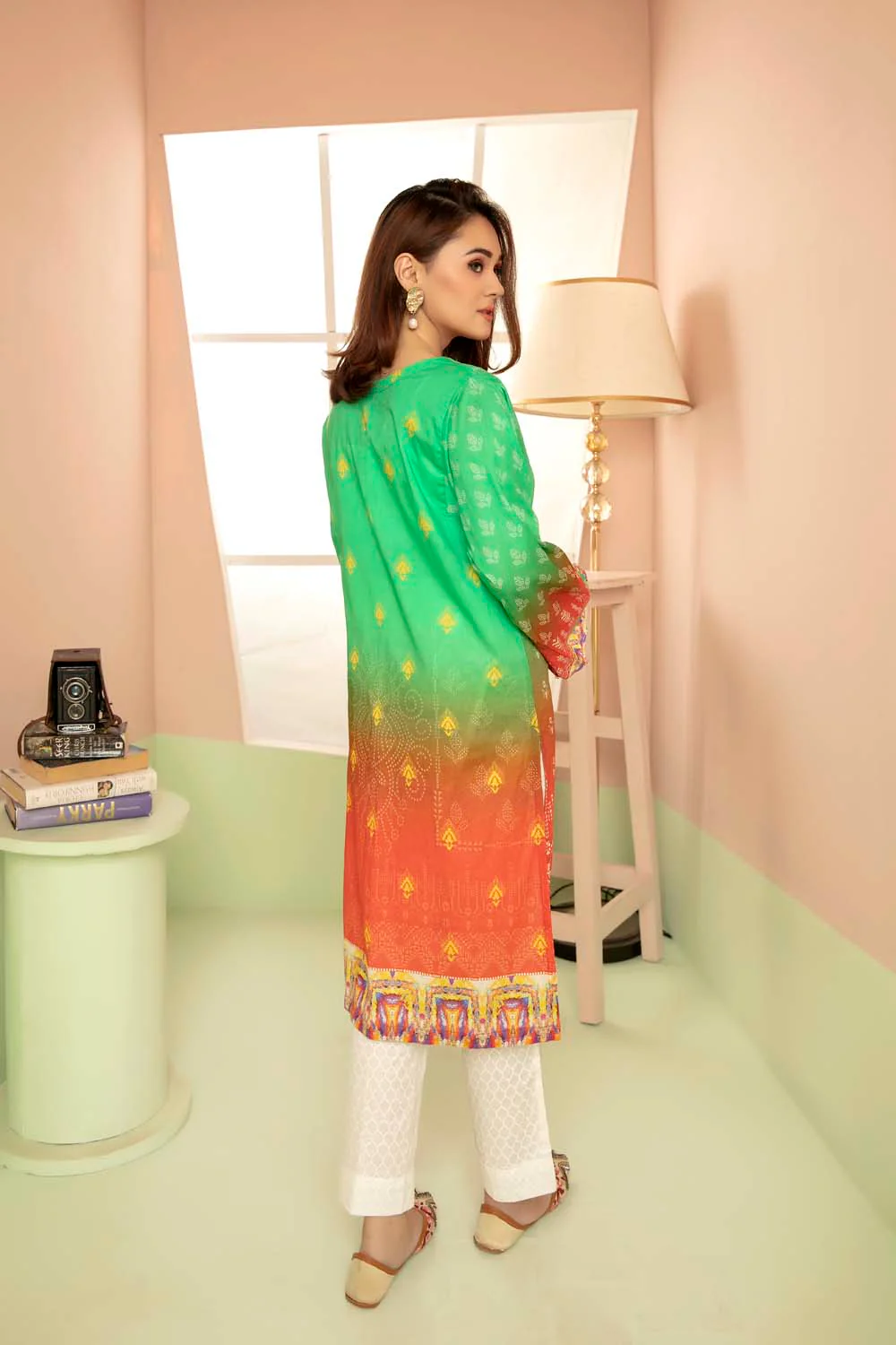 Grezin - Printed Stitch Kurti - Image 2
