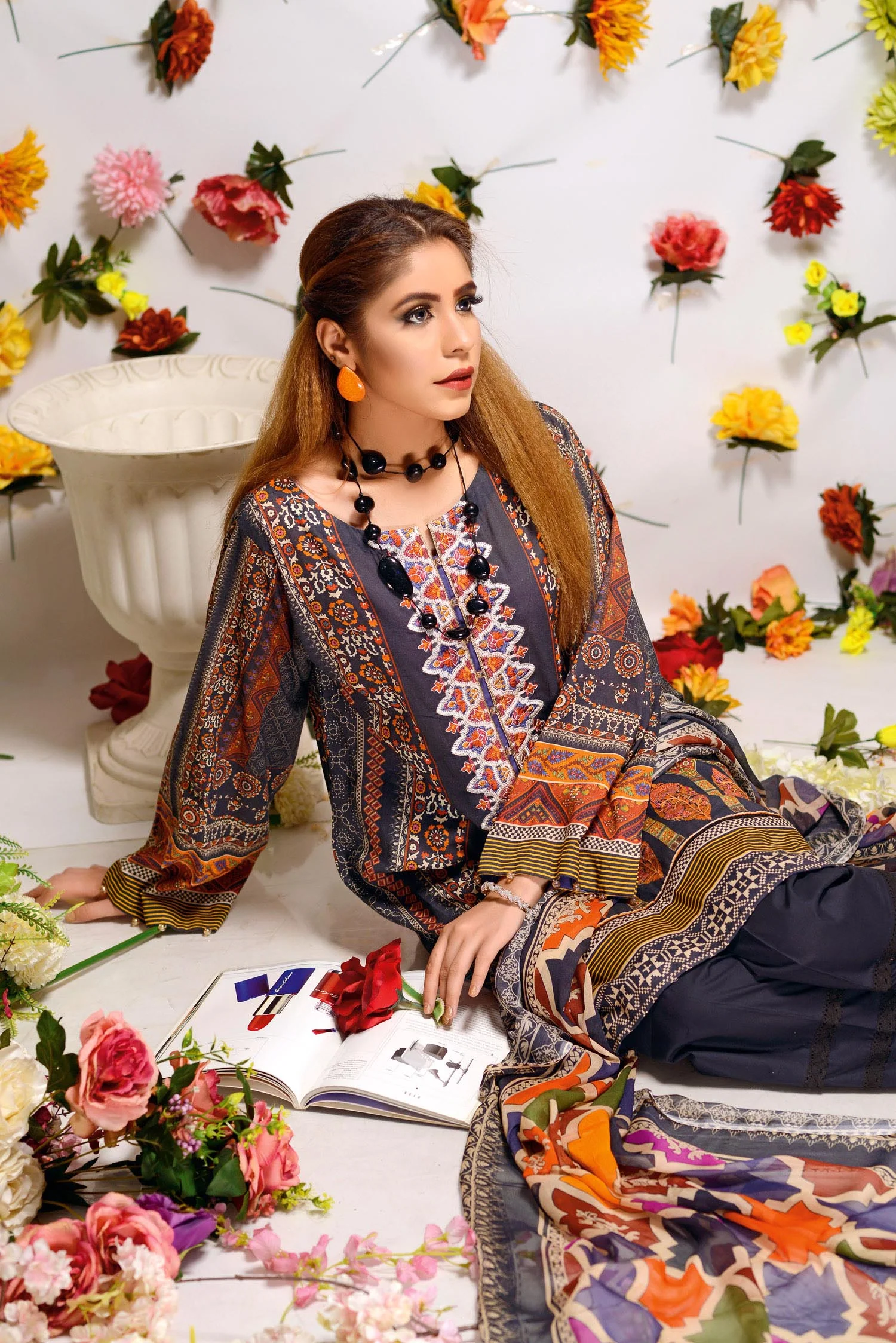 Haizea - Digital Printed and Embroidered Lawn 3PC - Image 3