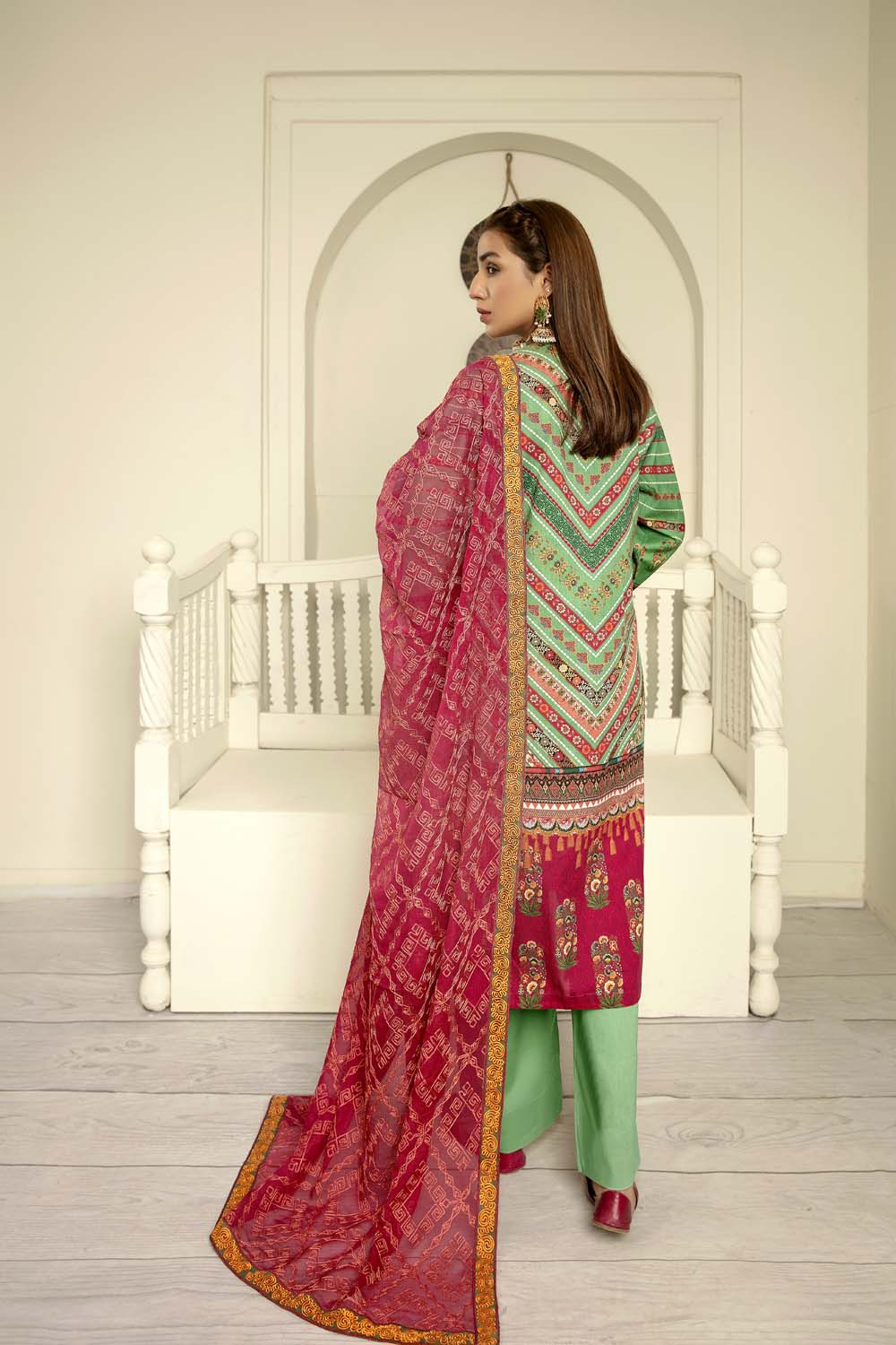 Harliquin - Digital Printed & Embroidered Lawn - Image 2