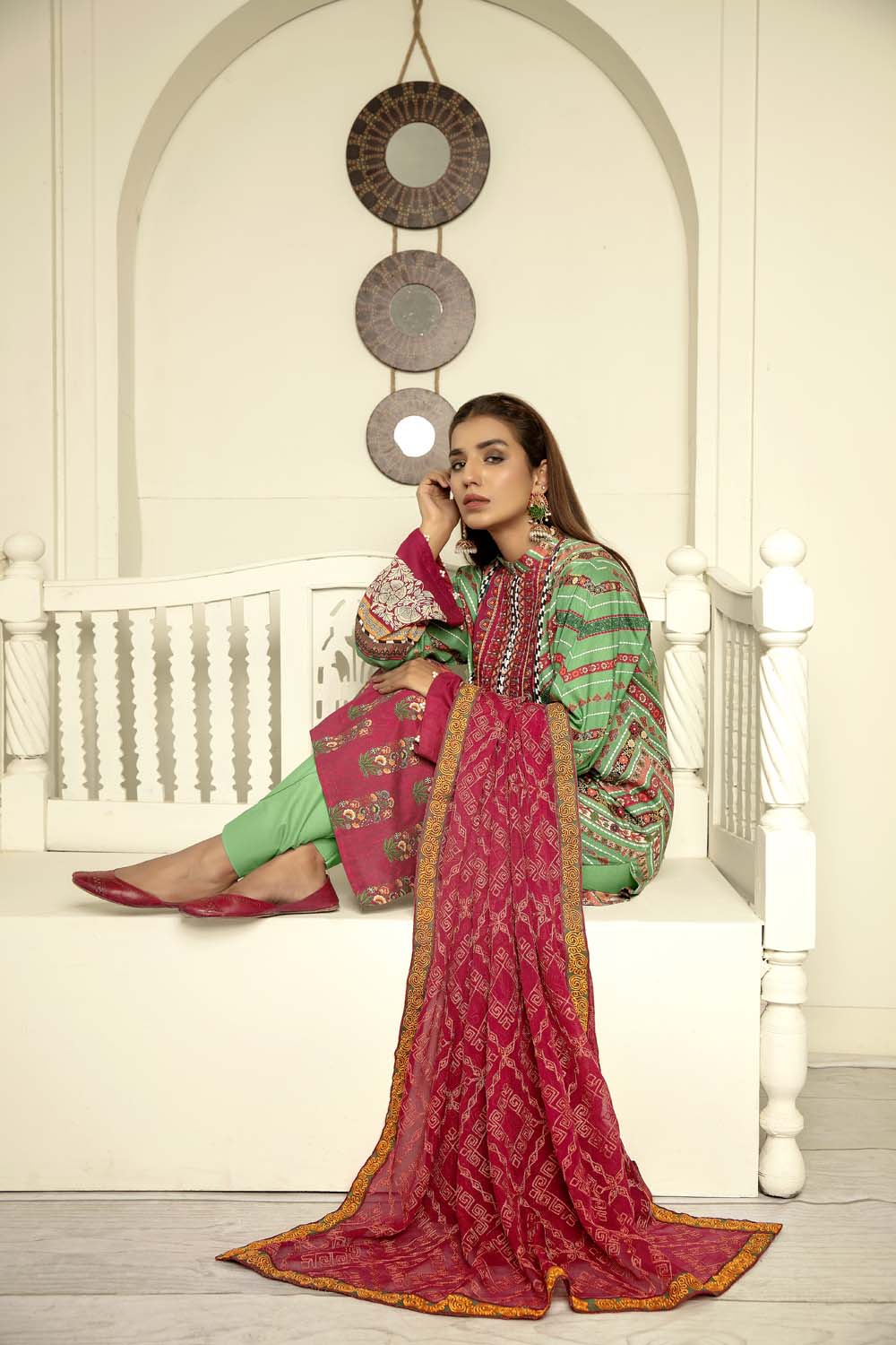 Harliquin - Digital Printed & Embroidered Lawn - Image 3