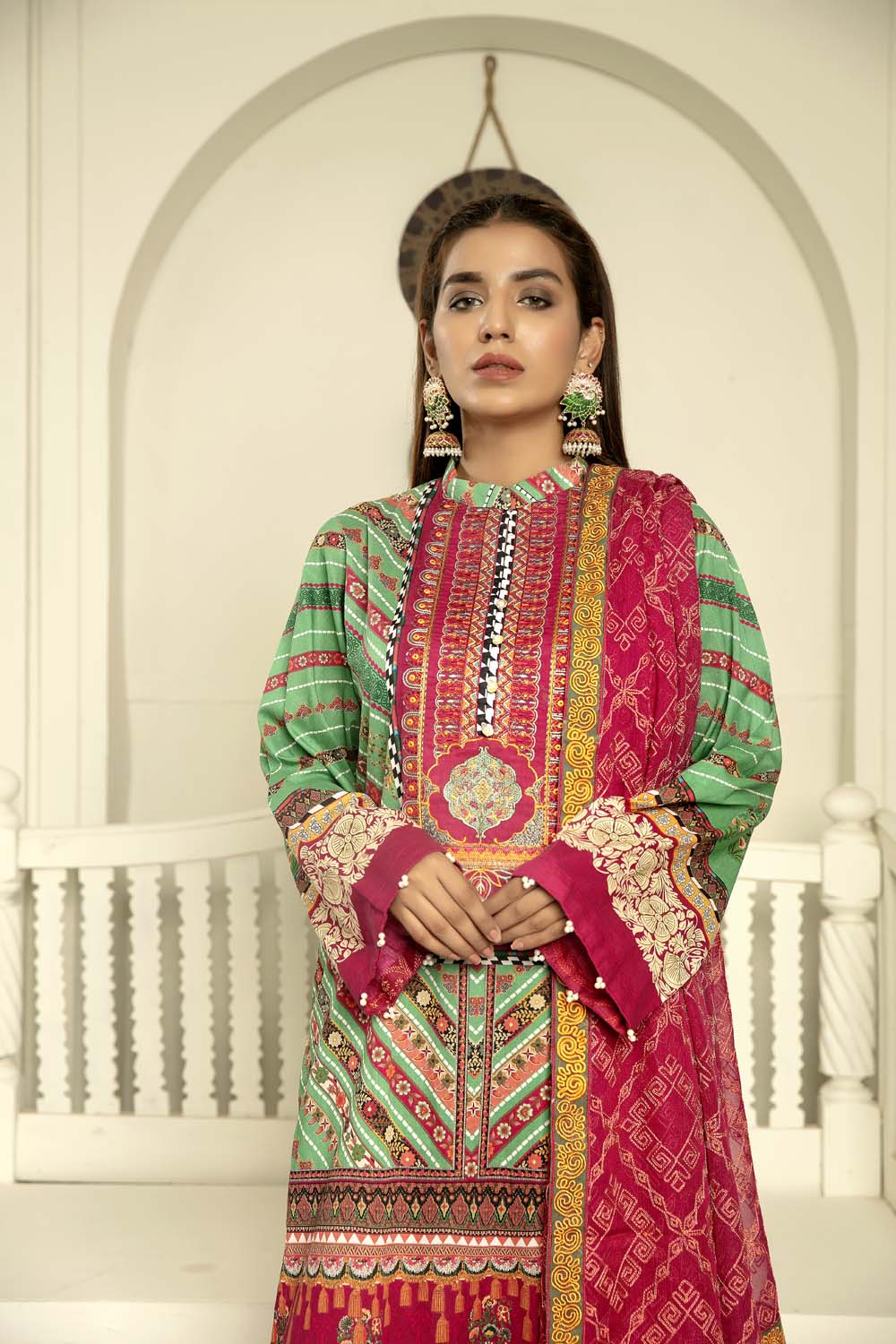 Harliquin - Digital Printed & Embroidered Lawn - Image 4