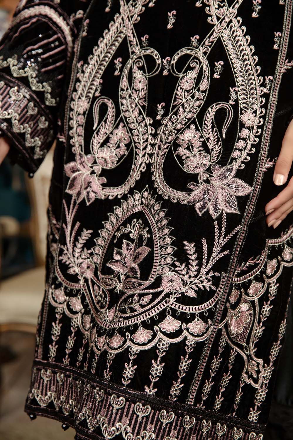 Harvid - Stitched Embroidered Velvet 2PC - Image 7