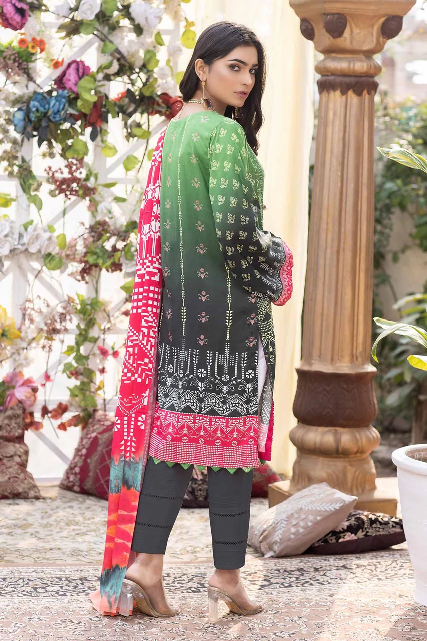 Hazel Green - Digital Printed Linen - Image 2