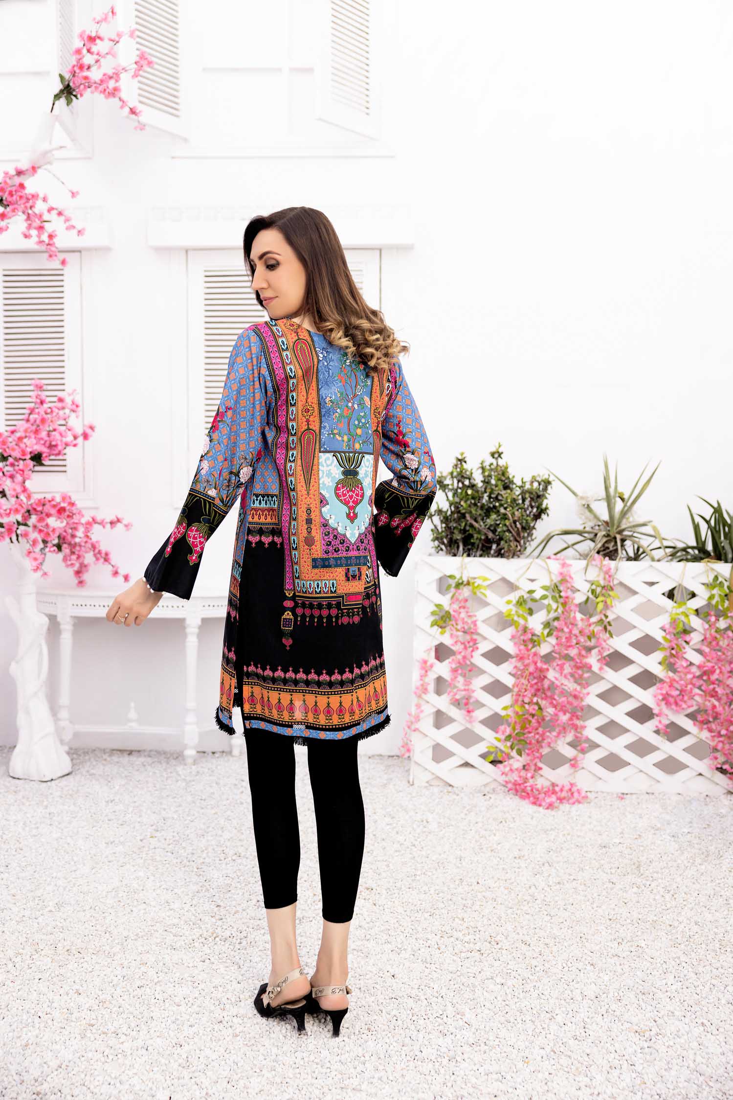 Hozi - Digital Printed Stitched Lawn Kurti - Image 2