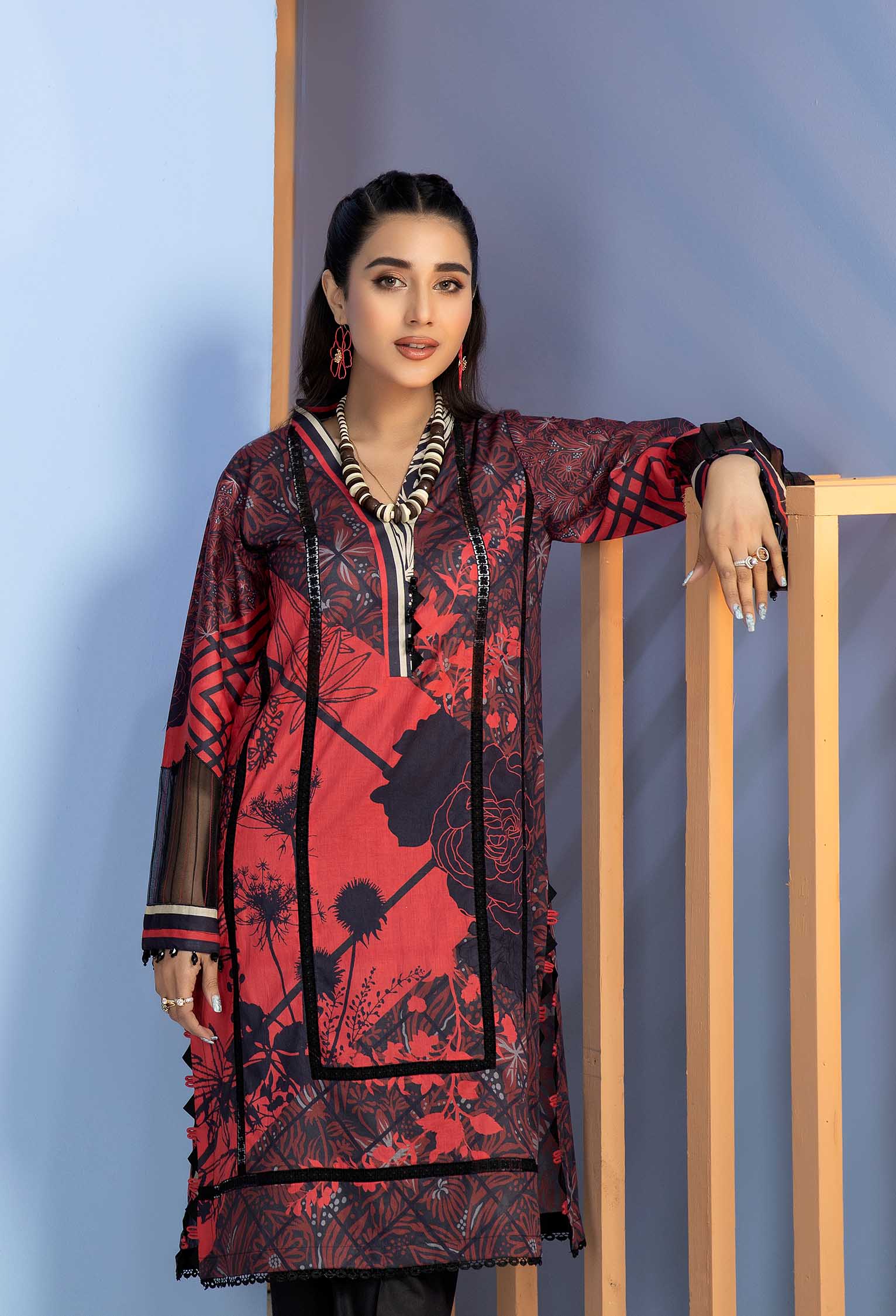 Ibory - Unstitch Lawn Kurti - Image 3