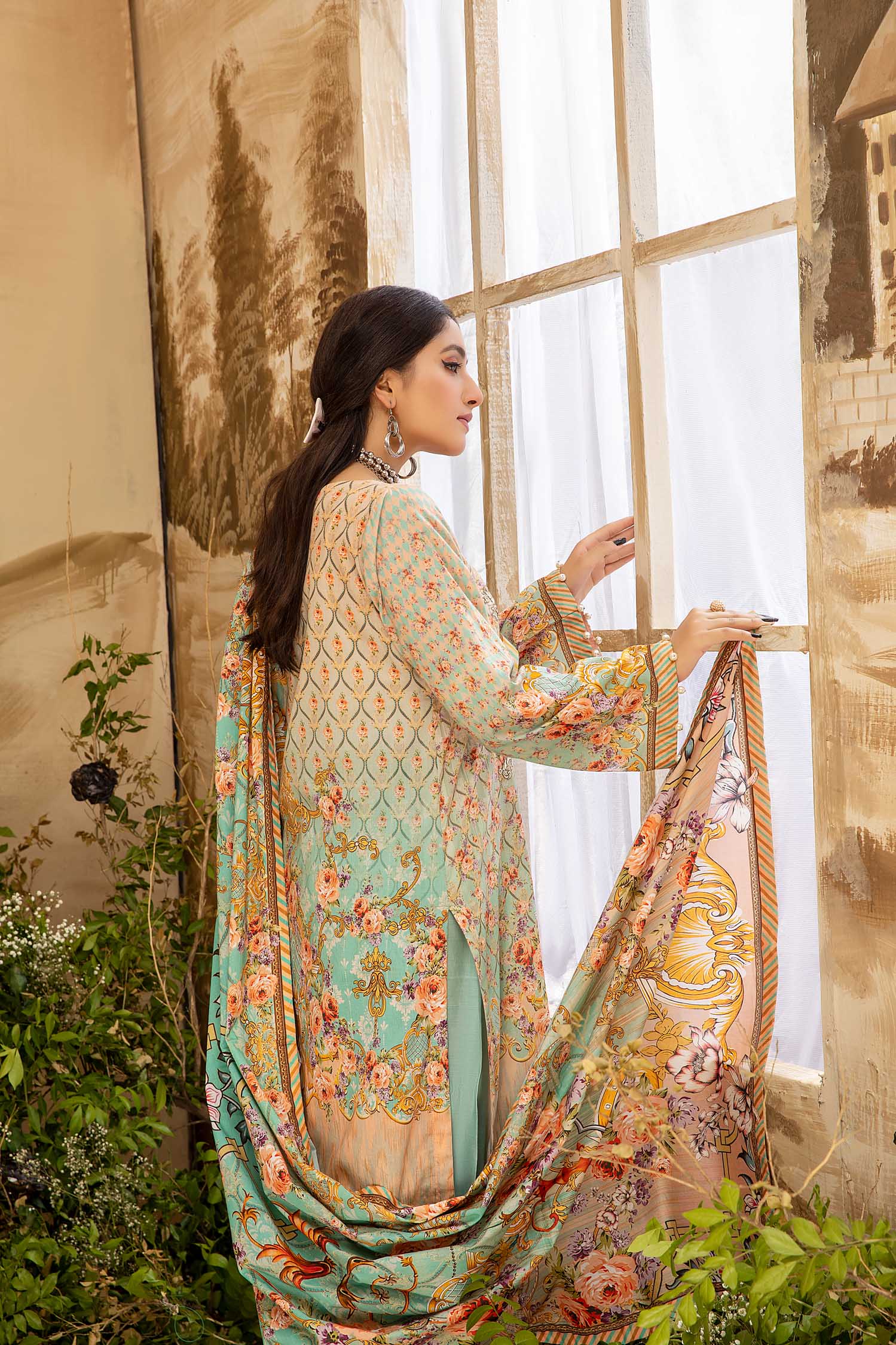 Imogen - Digital Printed And Embroidered Lawn 3PC - Image 3