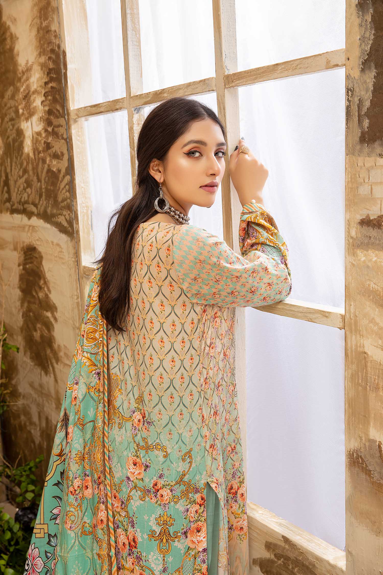 Imogen - Digital Printed And Embroidered Lawn 3PC - Image 4