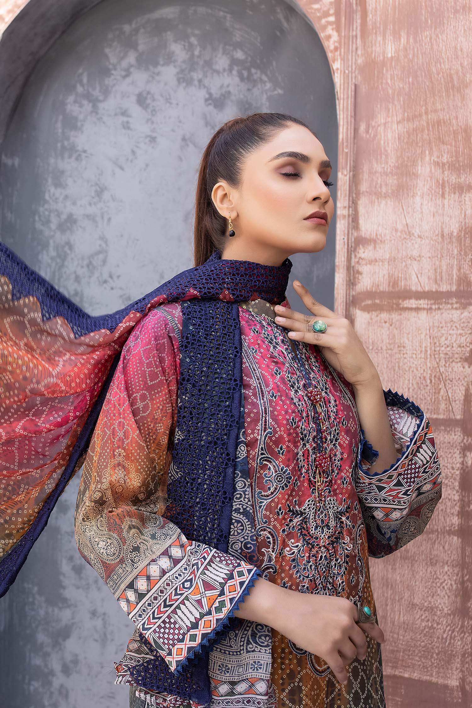 Iridium - Digital Printed & Embroidered Lawn - Image 3