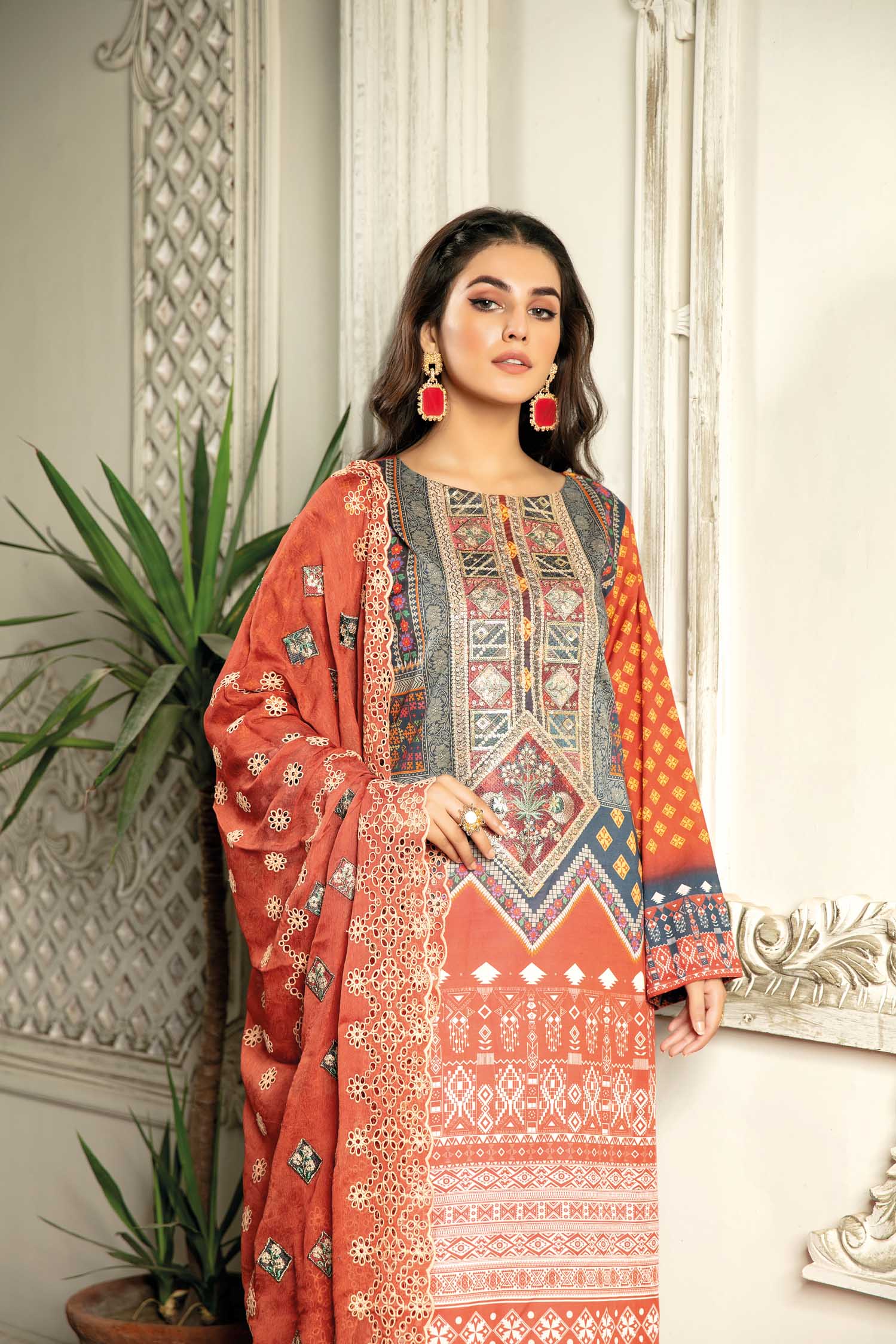 Iris - Digital Printed & Embroidered Lawn 3PC - Image 2