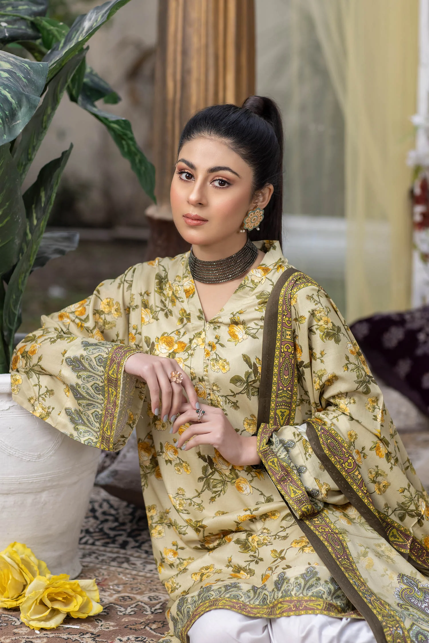 Ivory - Digital Printed Linen - Image 3