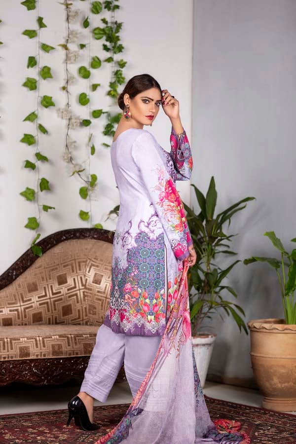 Ivy - Digital Printed & Embroidered Karandi 3PC - Image 2