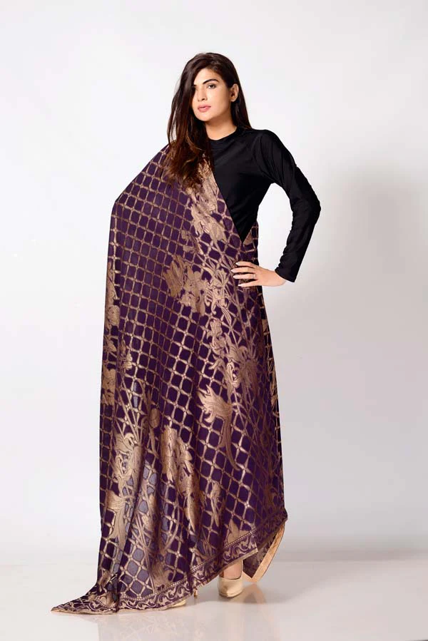 Jacquard Dupatta - Valentino