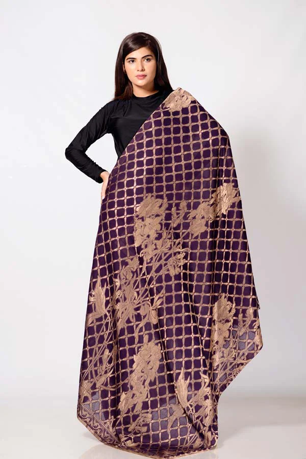Jacquard Dupatta - Valentino - Image 2