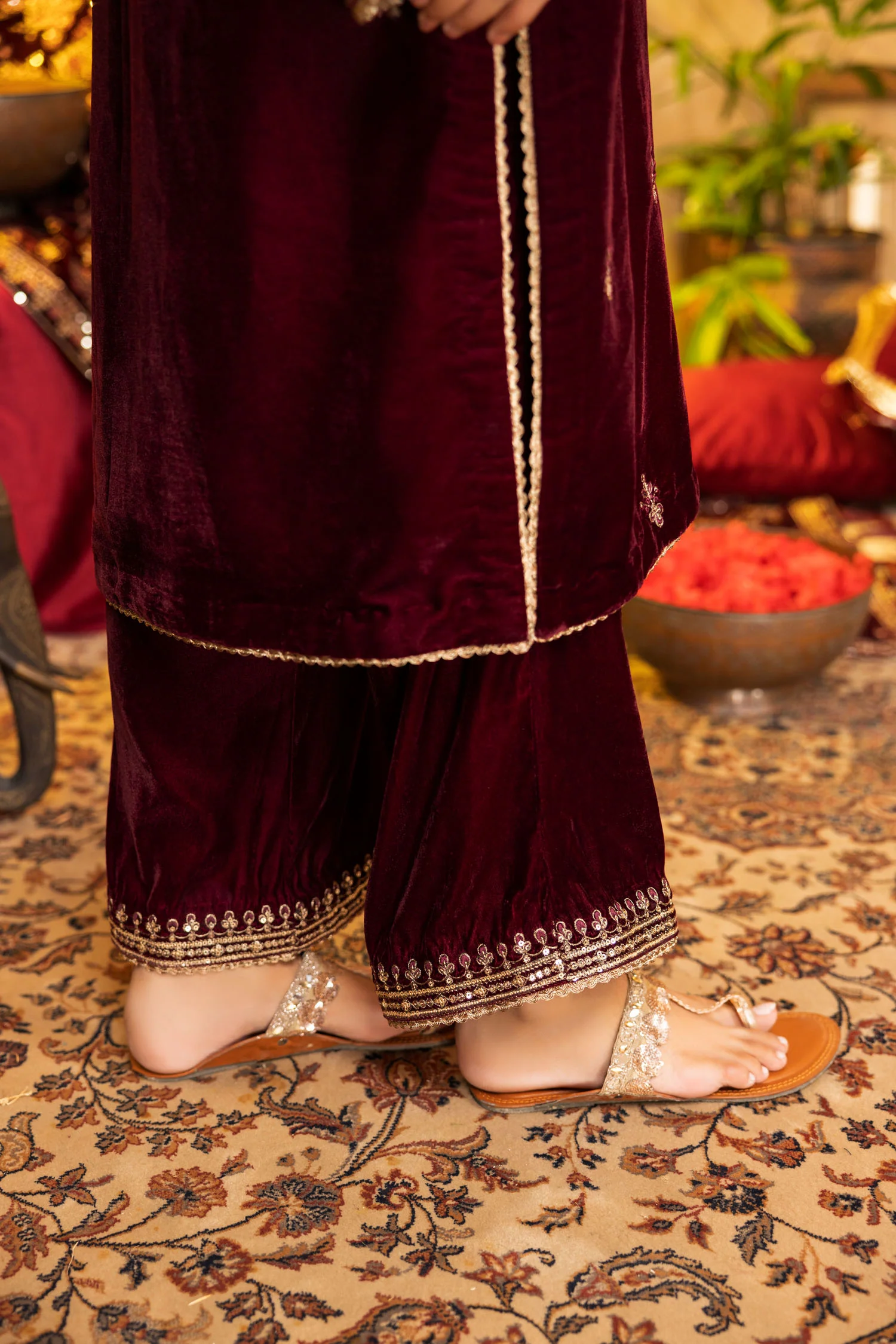 Jelian - Embroidered Velvet Stitched 2PC - Image 5