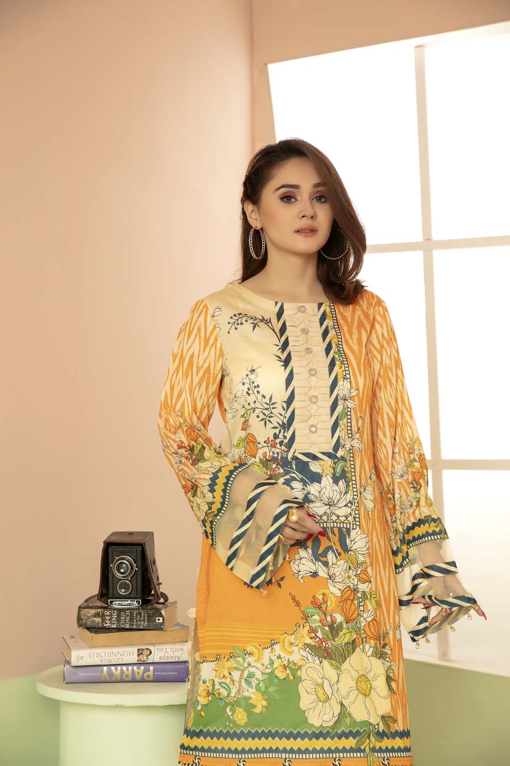Light Pond - Printed Stitch Kurti - Image 2