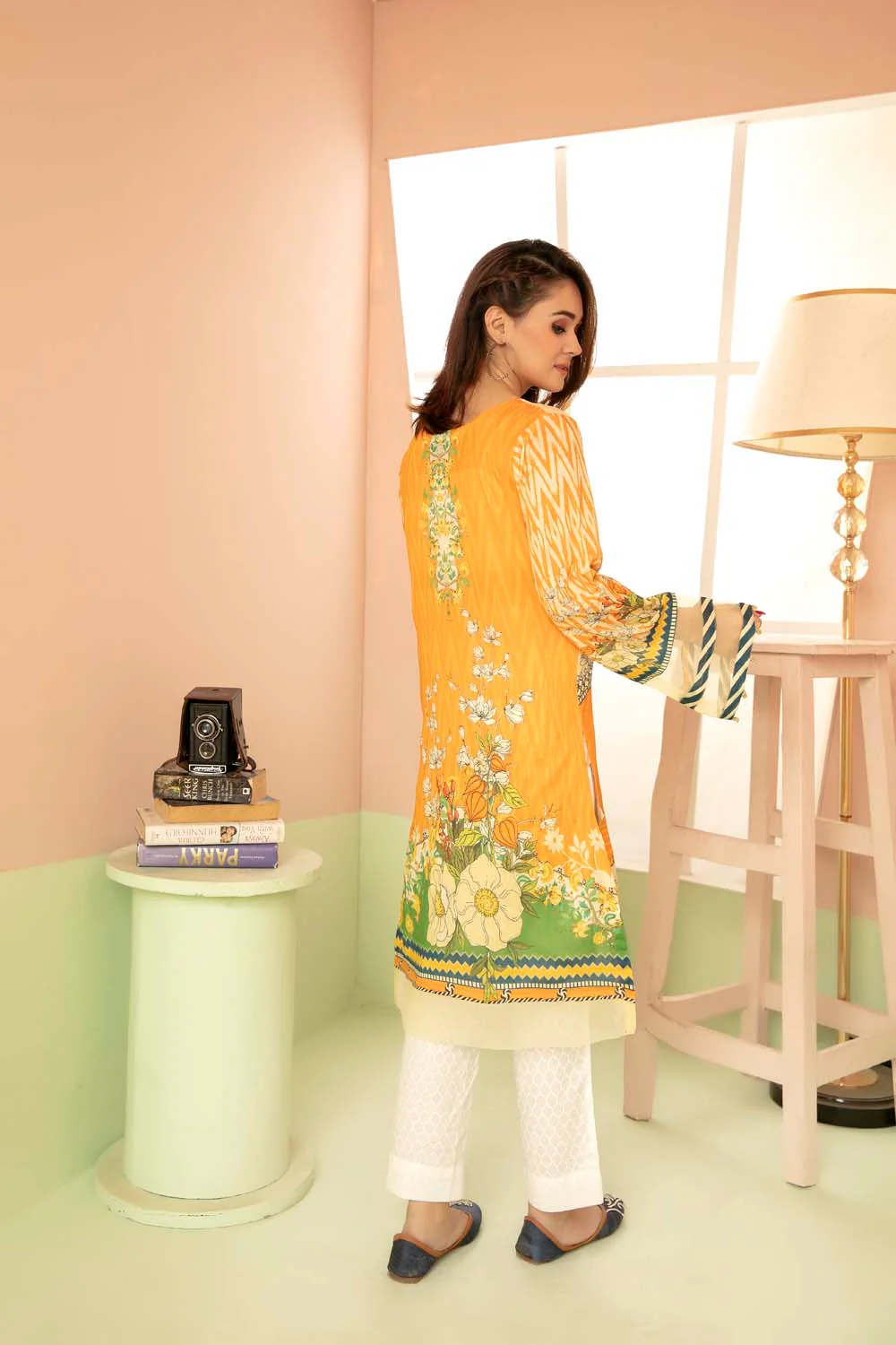 Light Pond - Printed Stitch Kurti - Image 3