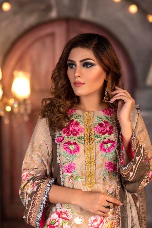 Lumber  - DIGITAL PRINTED & EMBROIDERED KARANDI 3PC - Image 3