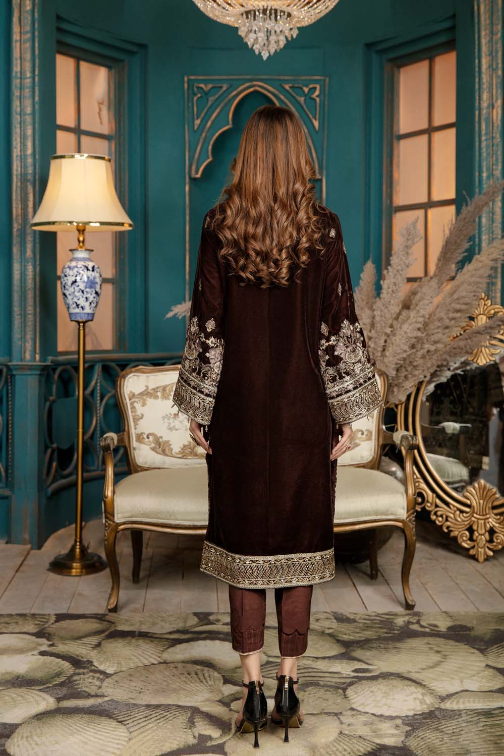 Lyrata - Stitched Embroidered Velvet 2PC - Image 2
