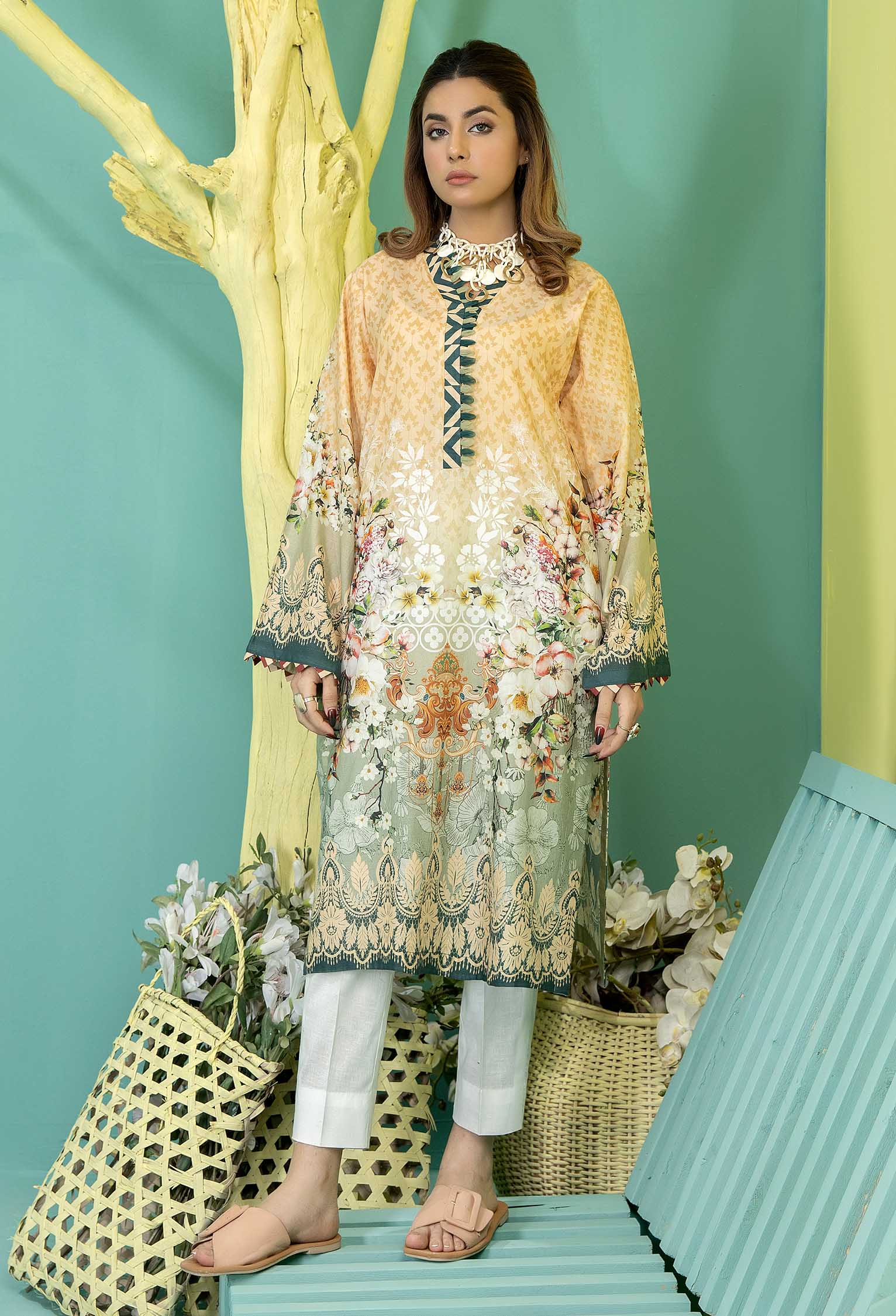 Maize - Stitched Lawn Shirt