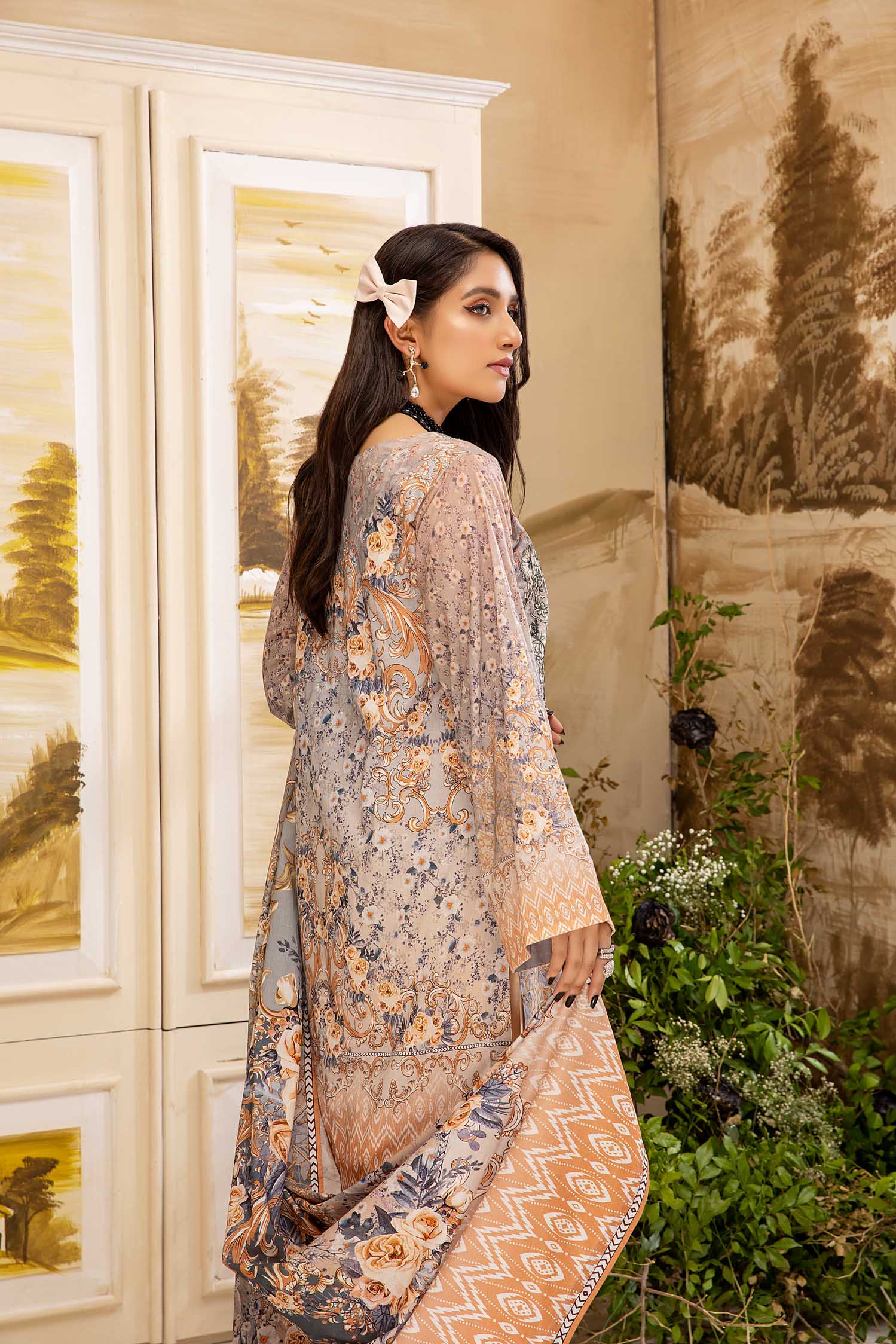 Malva - Digital Printed And Embroidered Lawn 3PC - Image 3