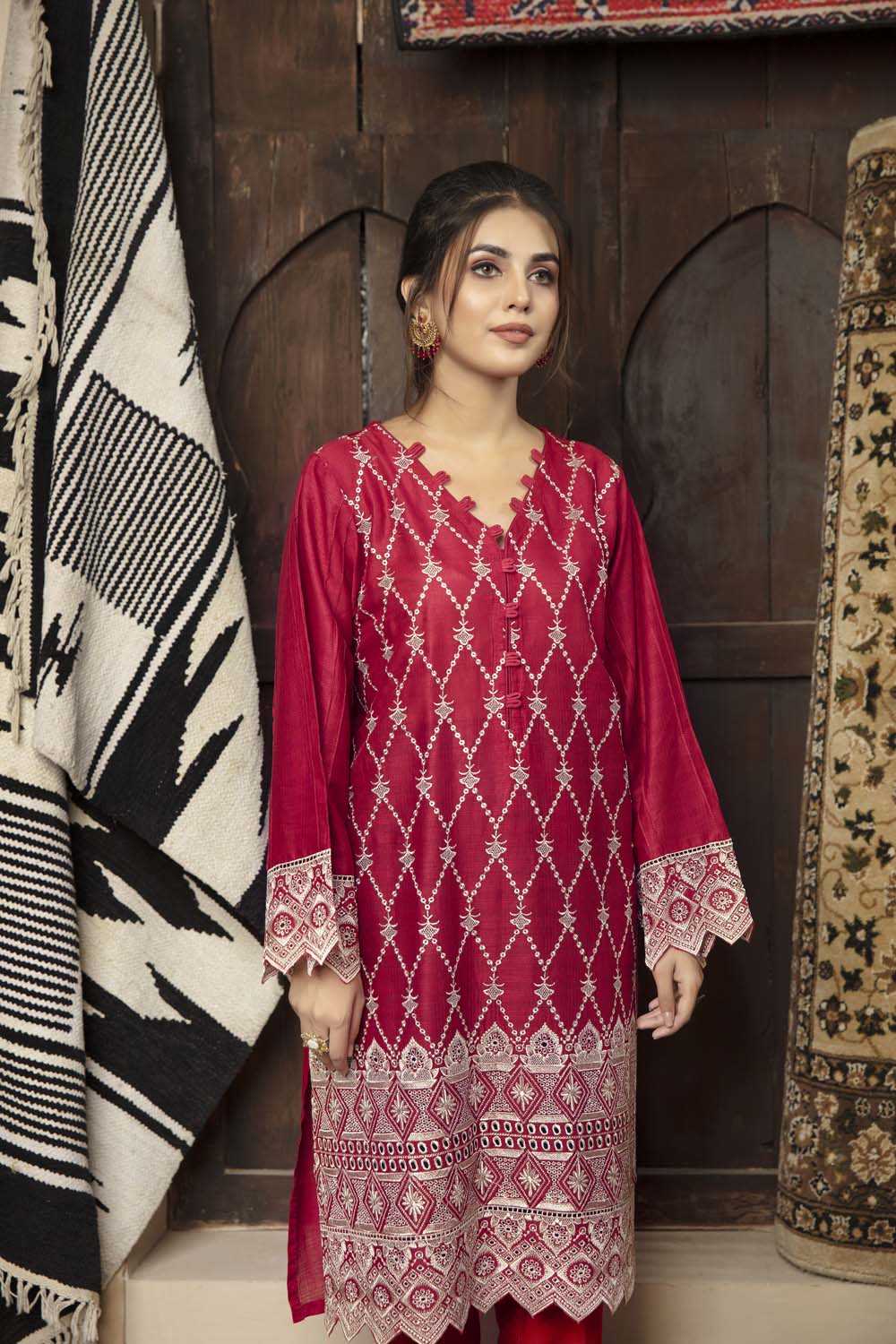 Maniacs - Embroidered Chikankari Stitched Kurti - Image 2