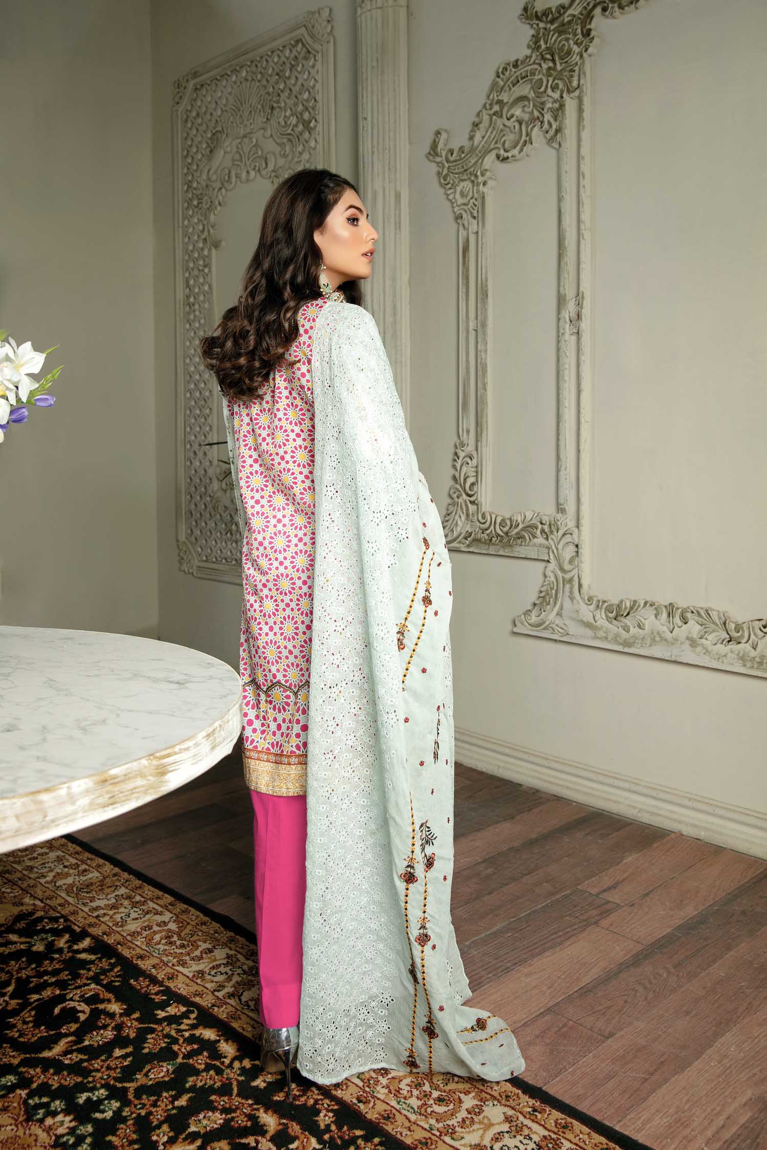 Marble - Digital Printed & Embroidered Lawn 3PC - Image 5