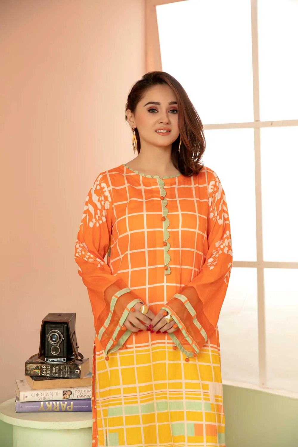 Marigold - Printed Stitch Kurti - Image 3