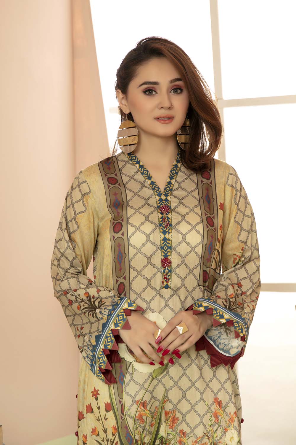 Mauve Dots - Printed Stitch Kurti - Image 3