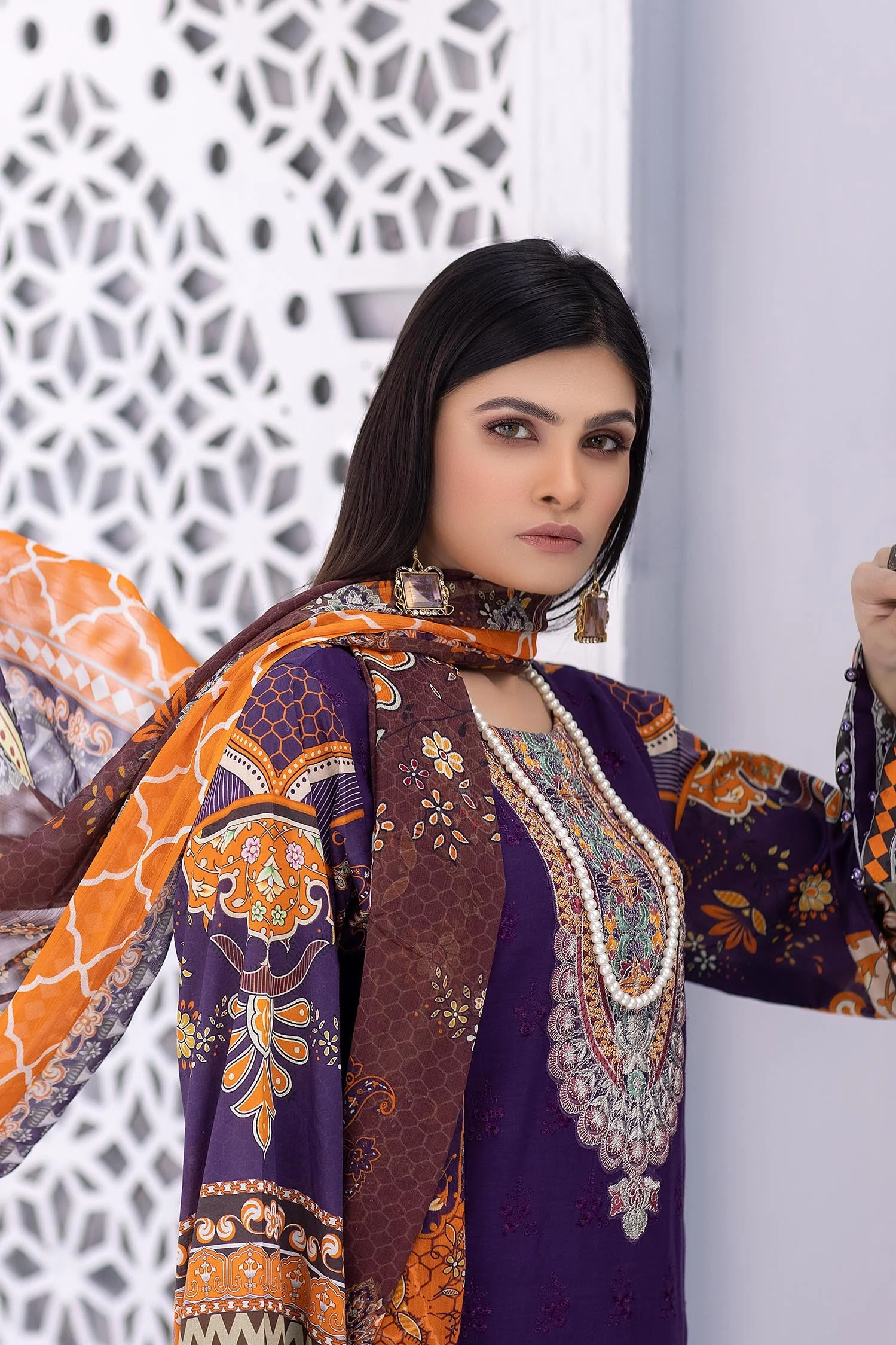 Maverick - Embroidered Chikankari & Printed Lawn - Image 3