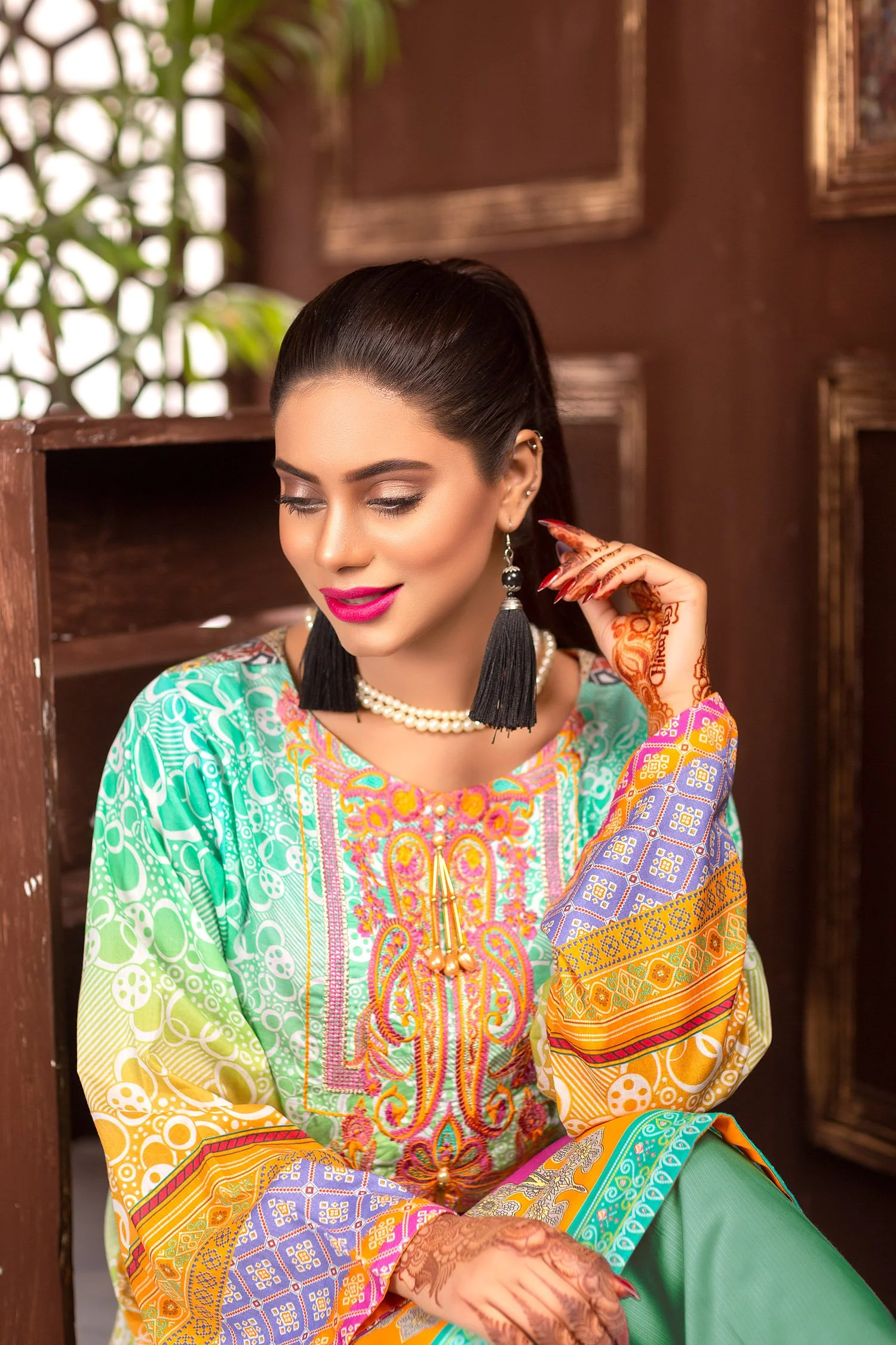 Melf - Digital Printed & Embroidered Lawn Unstitch - Image 4