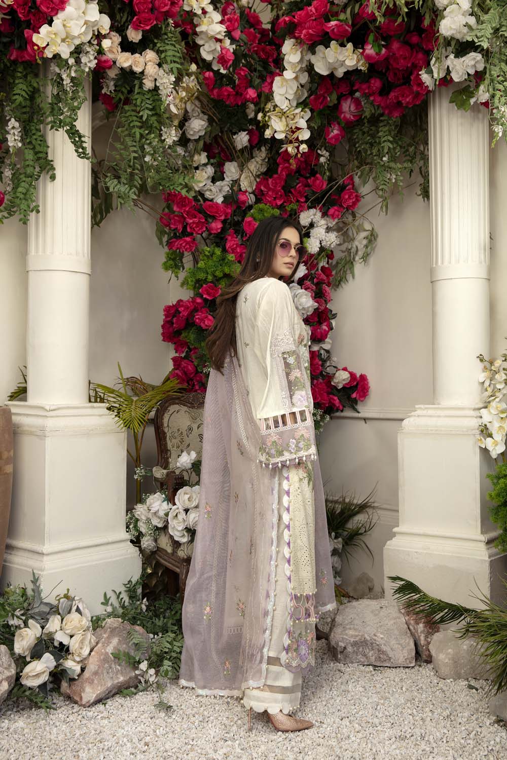 Mintcream - Schiffli Embroidered Lawn (3PC) - Image 2