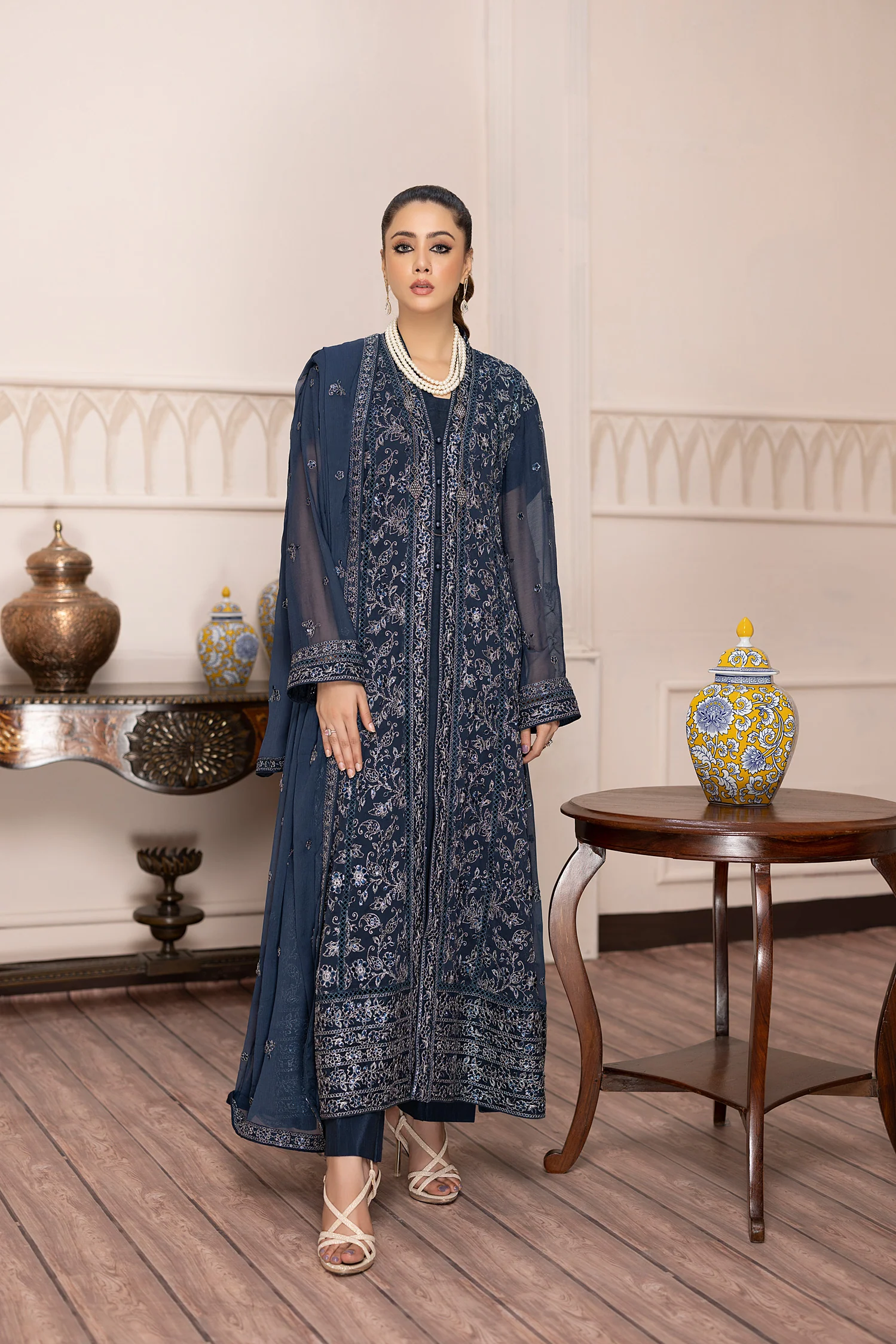 Mystical Missry - Embroidered Chiffon Gown Pret 3PC