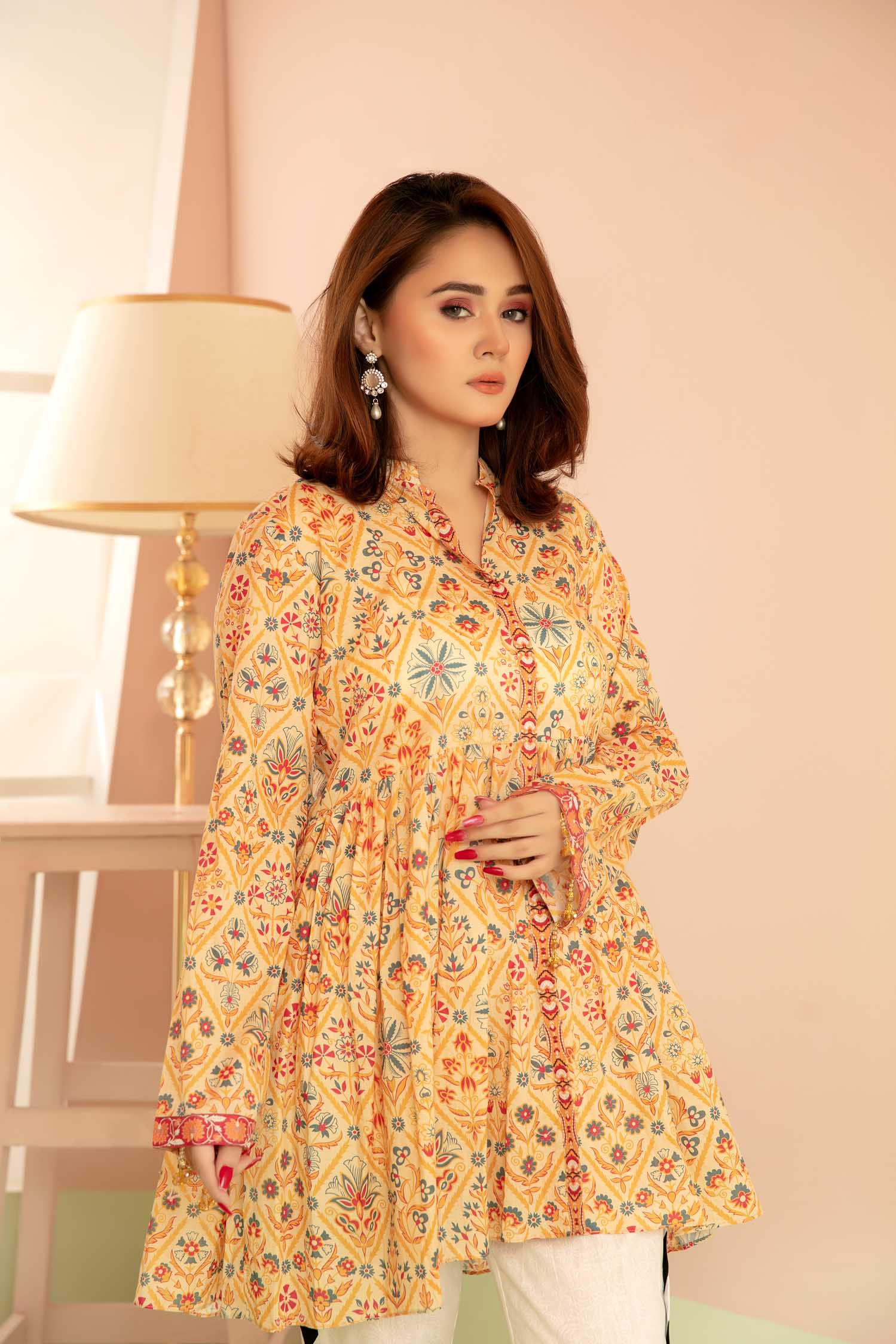 Neprin - Digital Printed Stitched Lawn Kurti - Image 2
