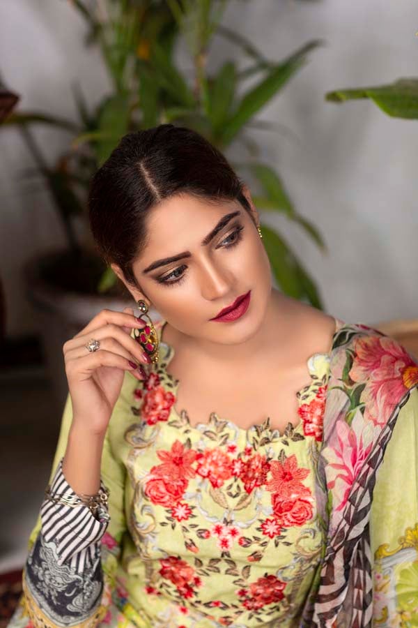 Neva - Digital Printed & Embroidered Karandi 3PC - Image 3