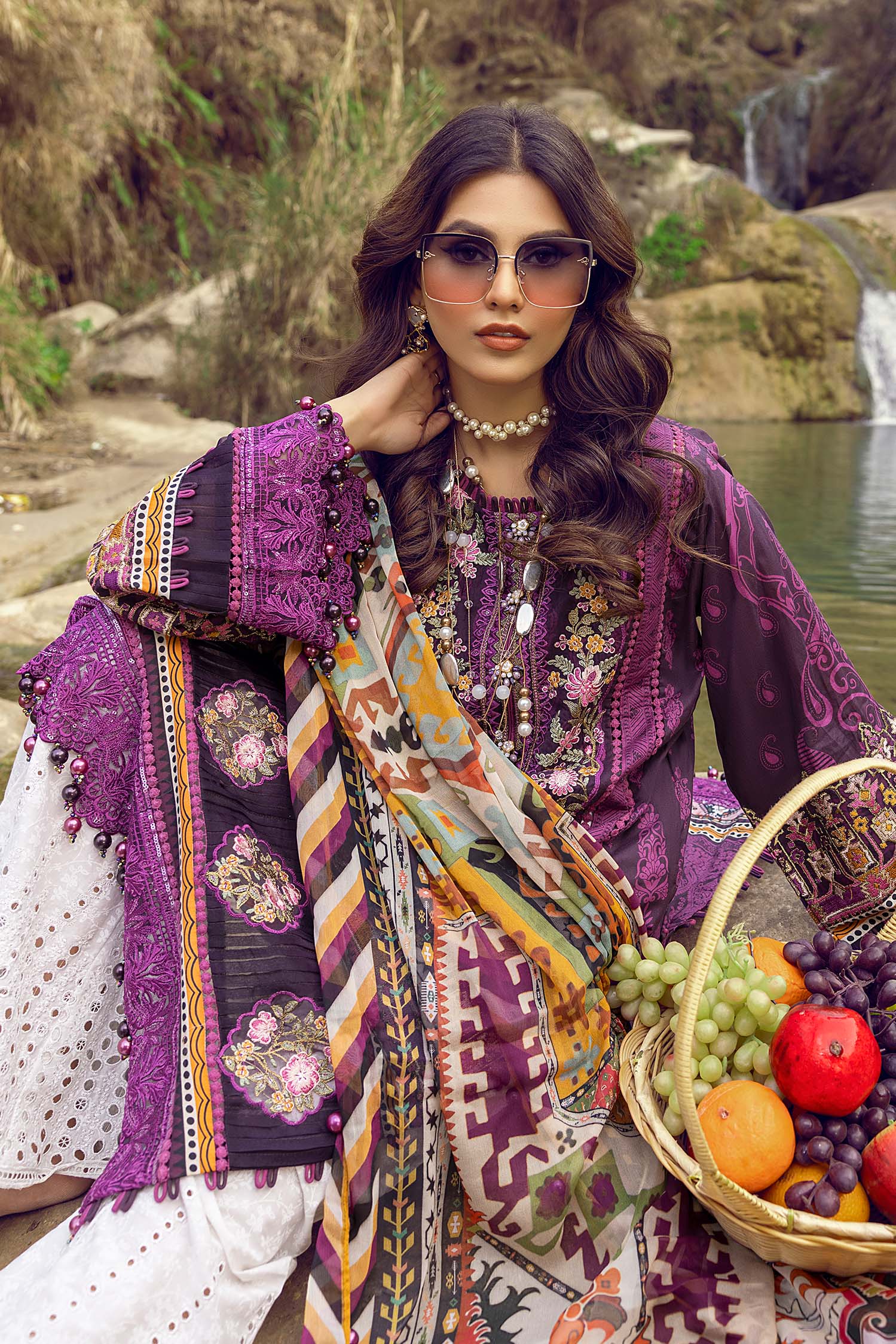 Old Mauve - Exclusive Unstitch Lawn - Image 3