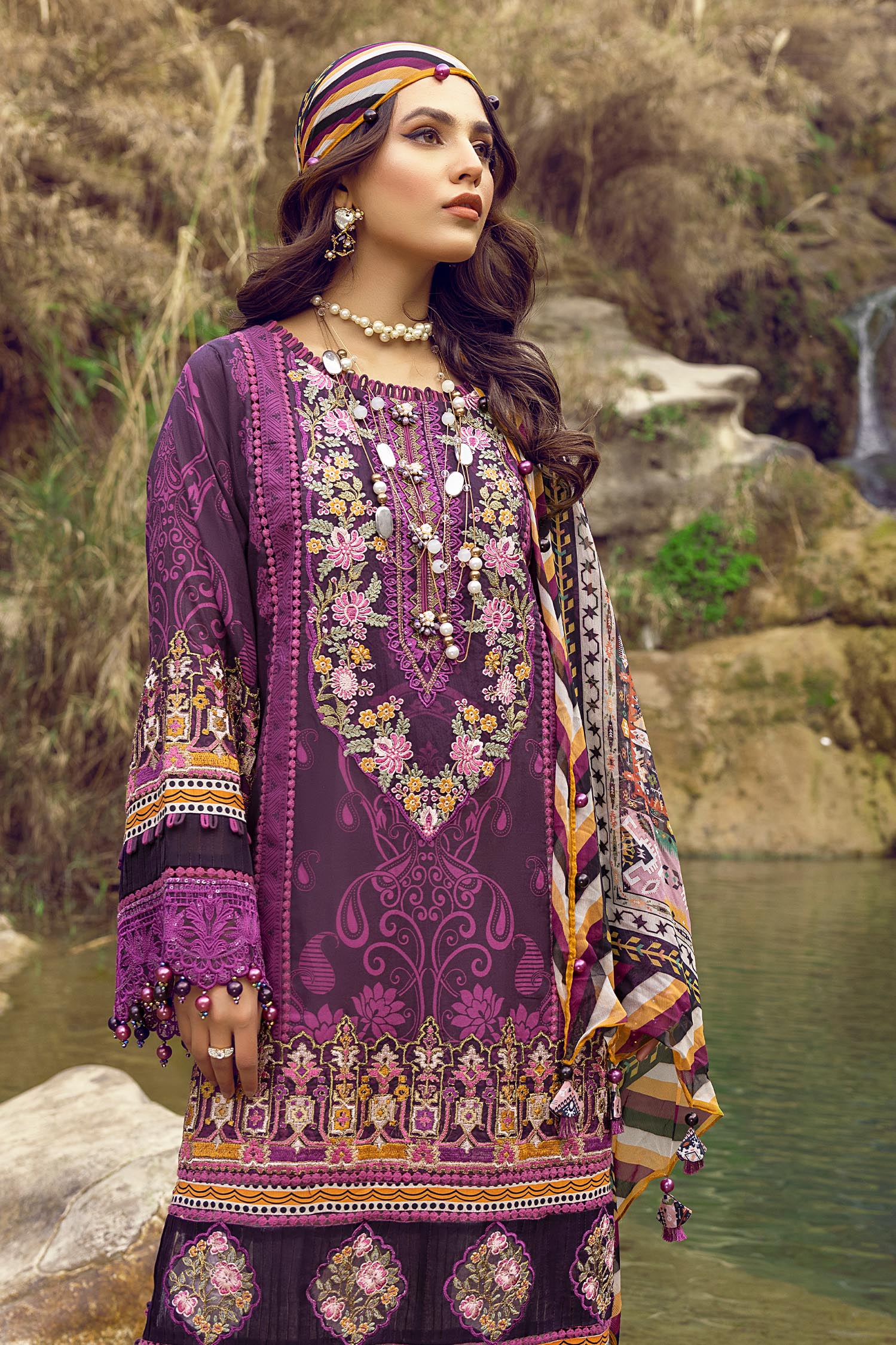 Old Mauve - Exclusive Unstitch Lawn - Image 4
