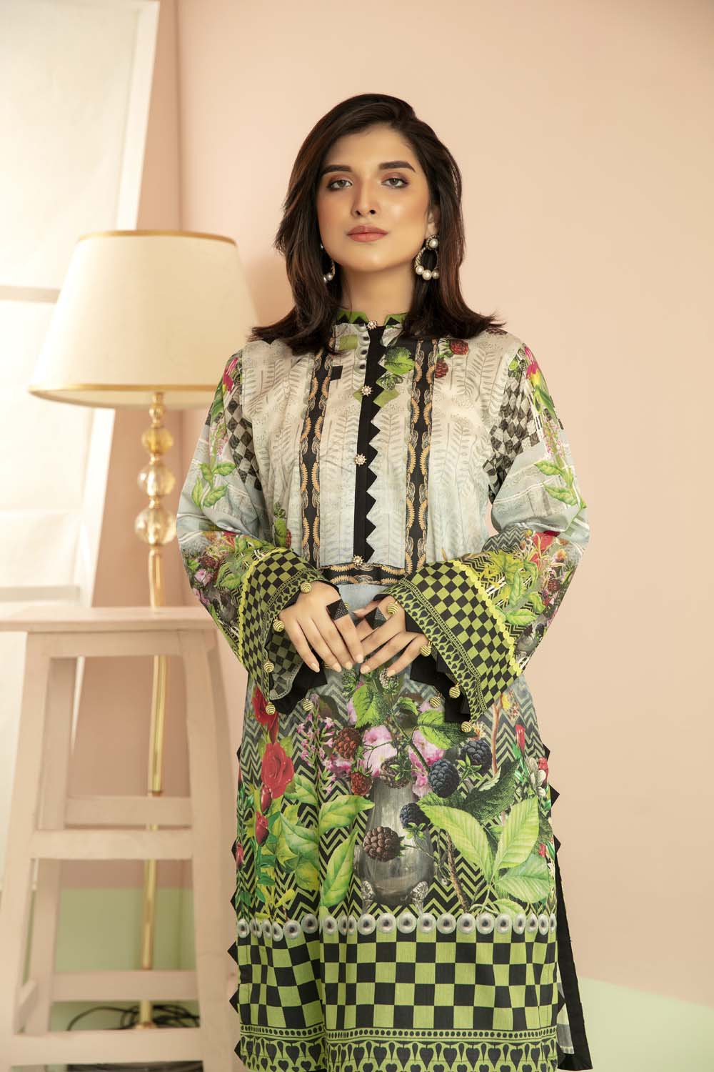 Opal - Printed Stitch Kurti - Image 2