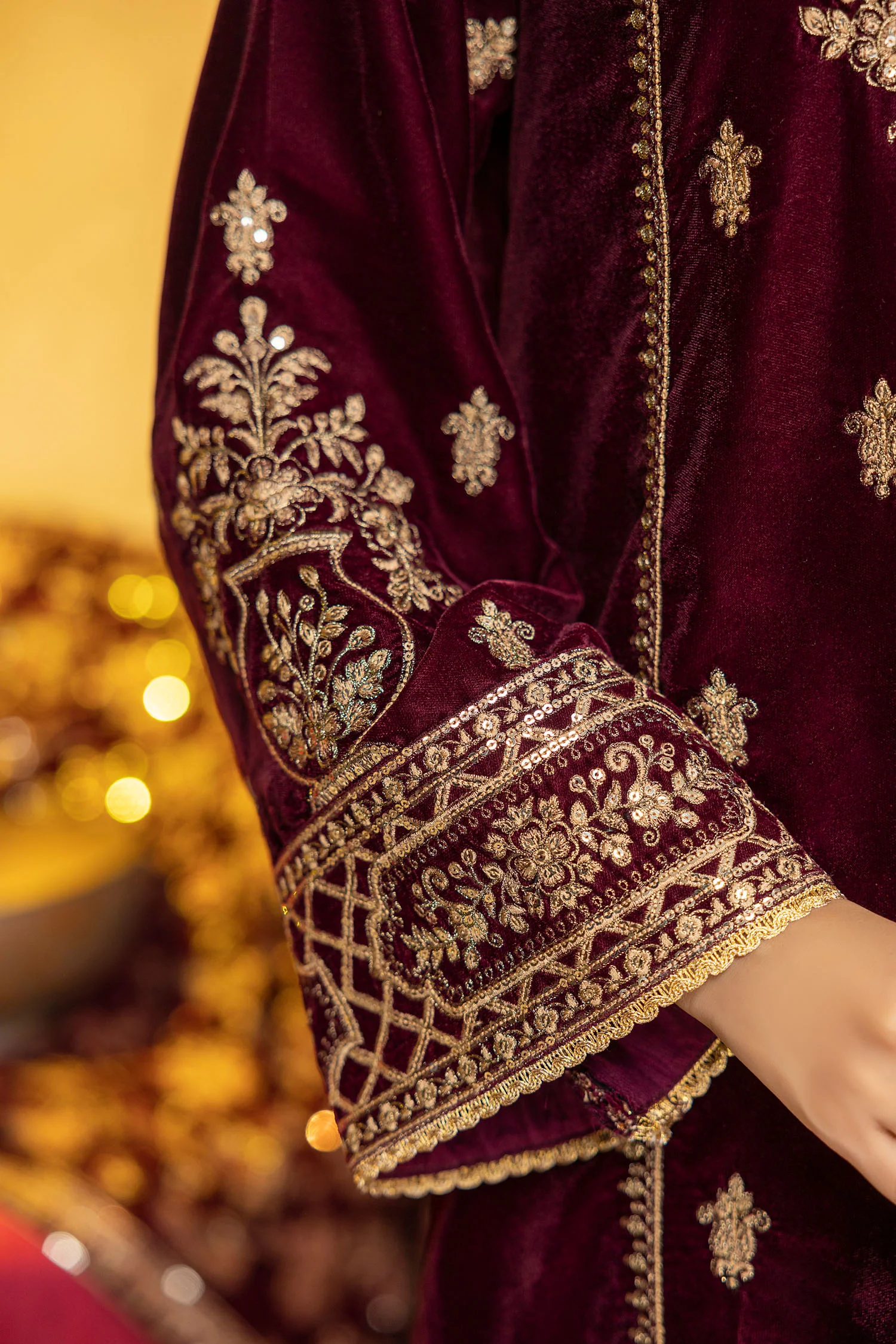 Opulence - Embroidered Velvet Stitched 2PC - Image 8