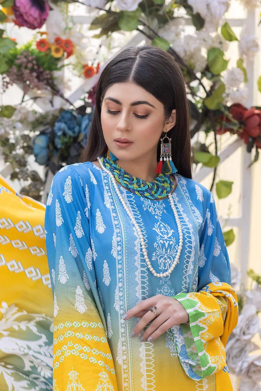 Pale Cerulean - Digital Printed Linen - Image 3