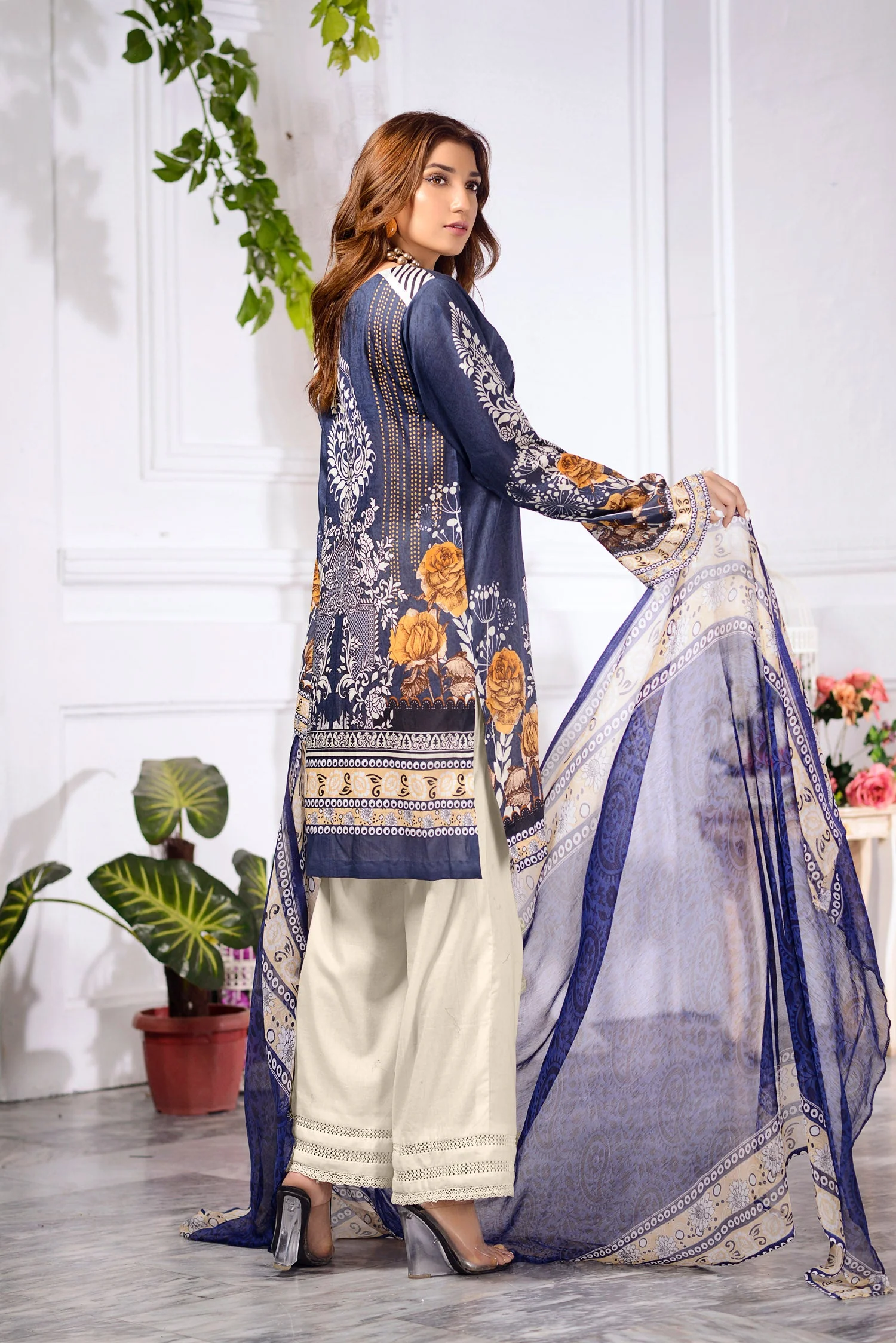 Pansy - DIGITAL PRINTED & EMBROIDERED LAWN 3PC - Image 2