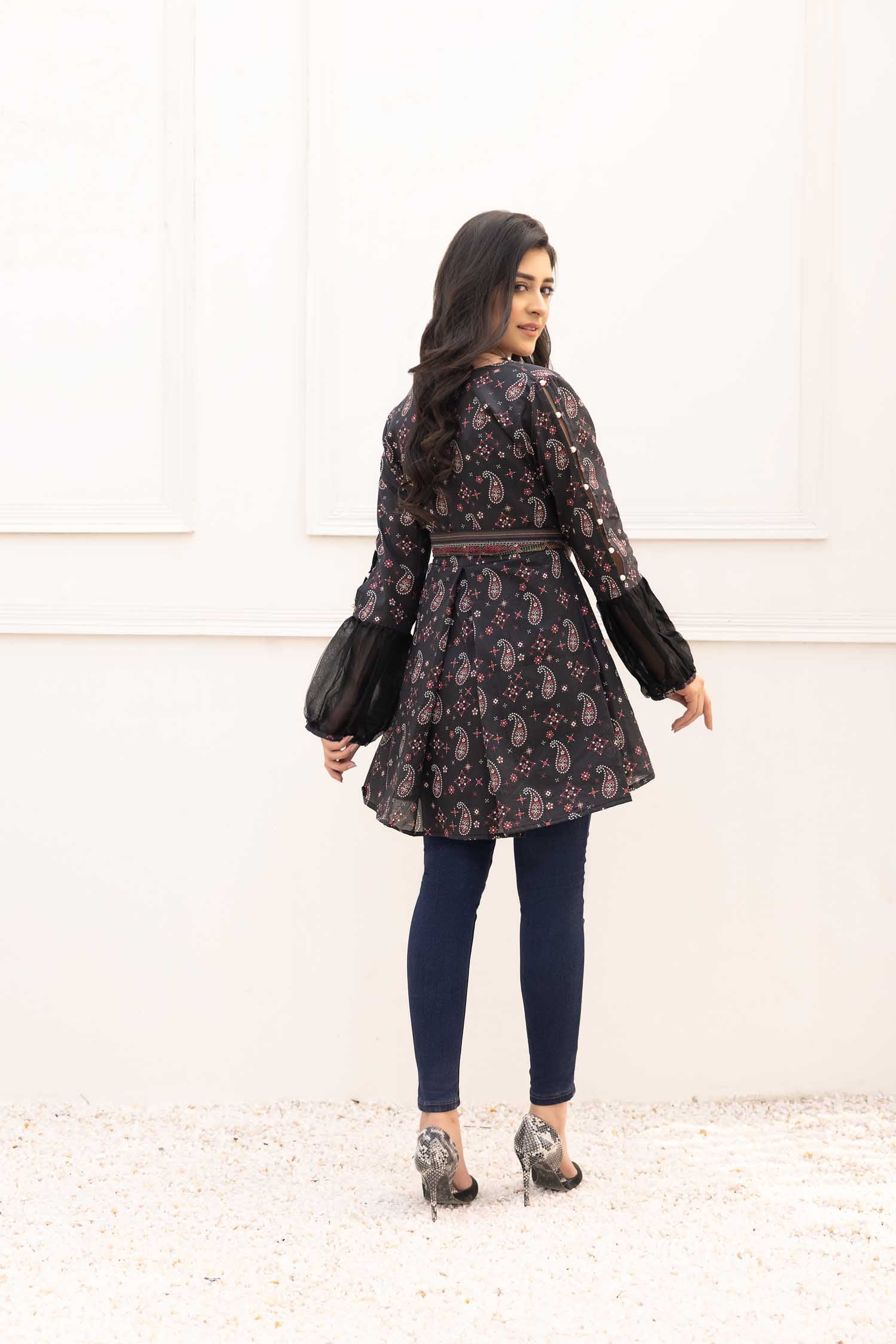 Parm - Digital Printed Stitched Lawn Kurti - Image 2