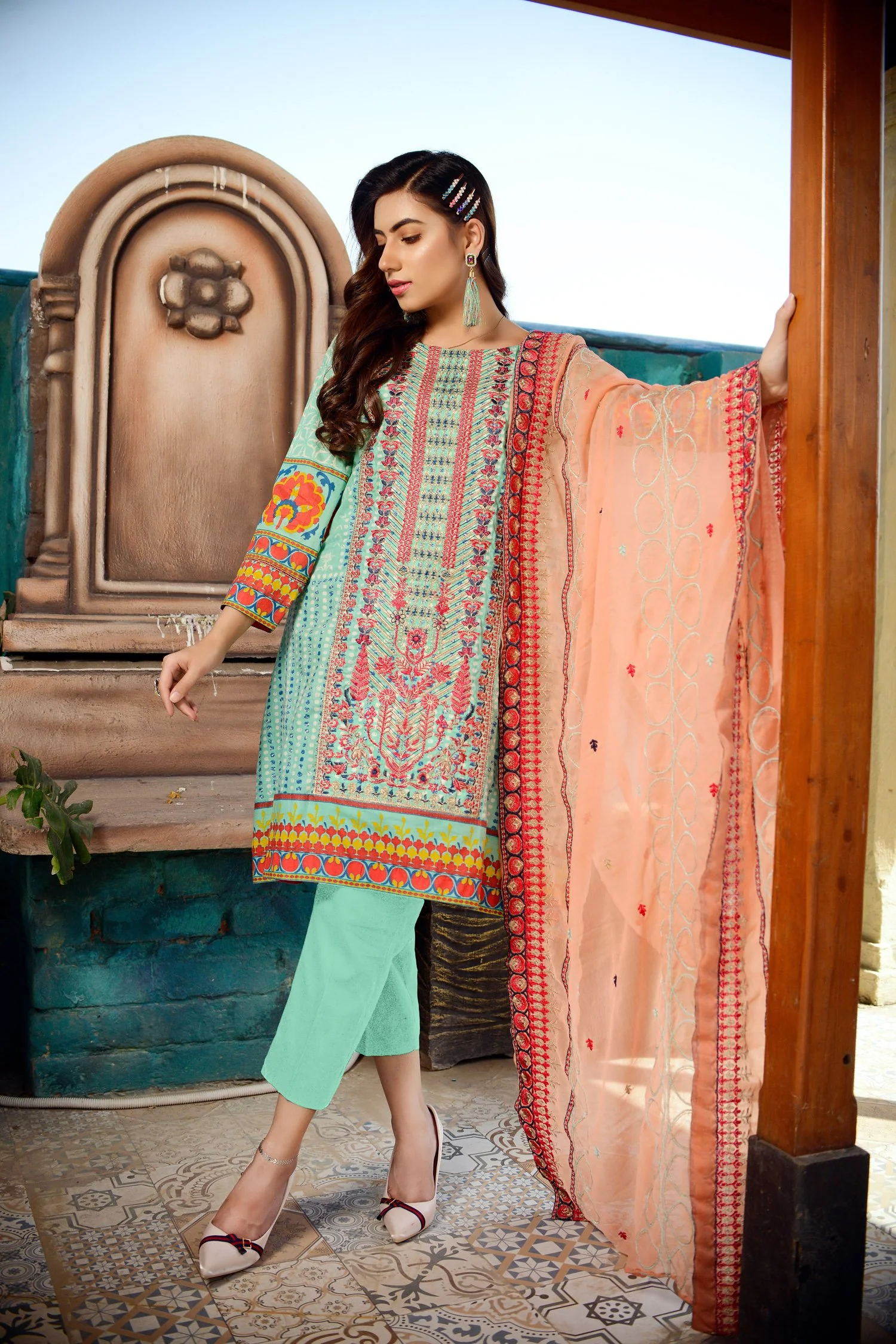 Pastel - Printed and Embroidered Lawn 3PC - Image 3
