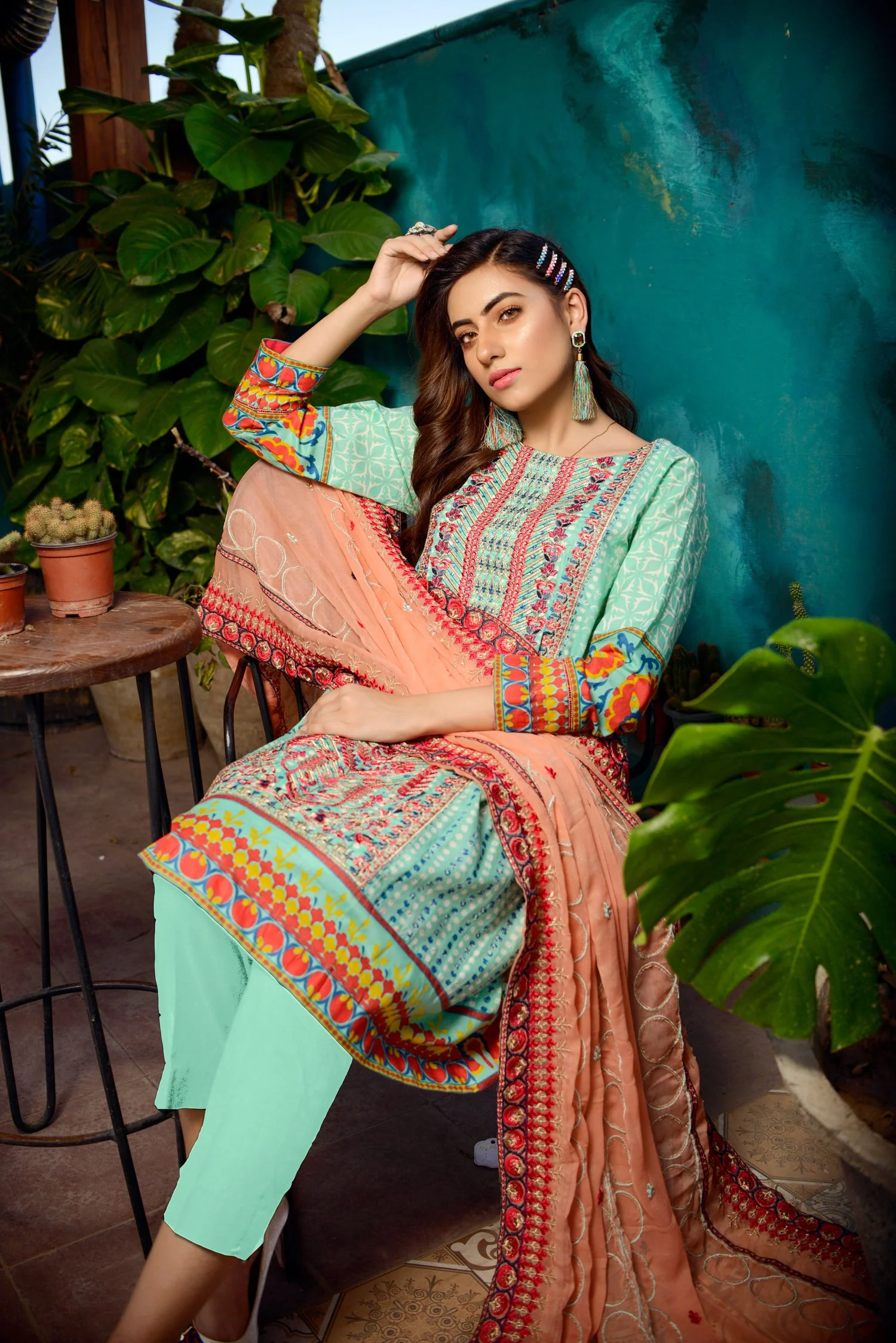 Pastel - Printed and Embroidered Lawn 3PC - Image 4