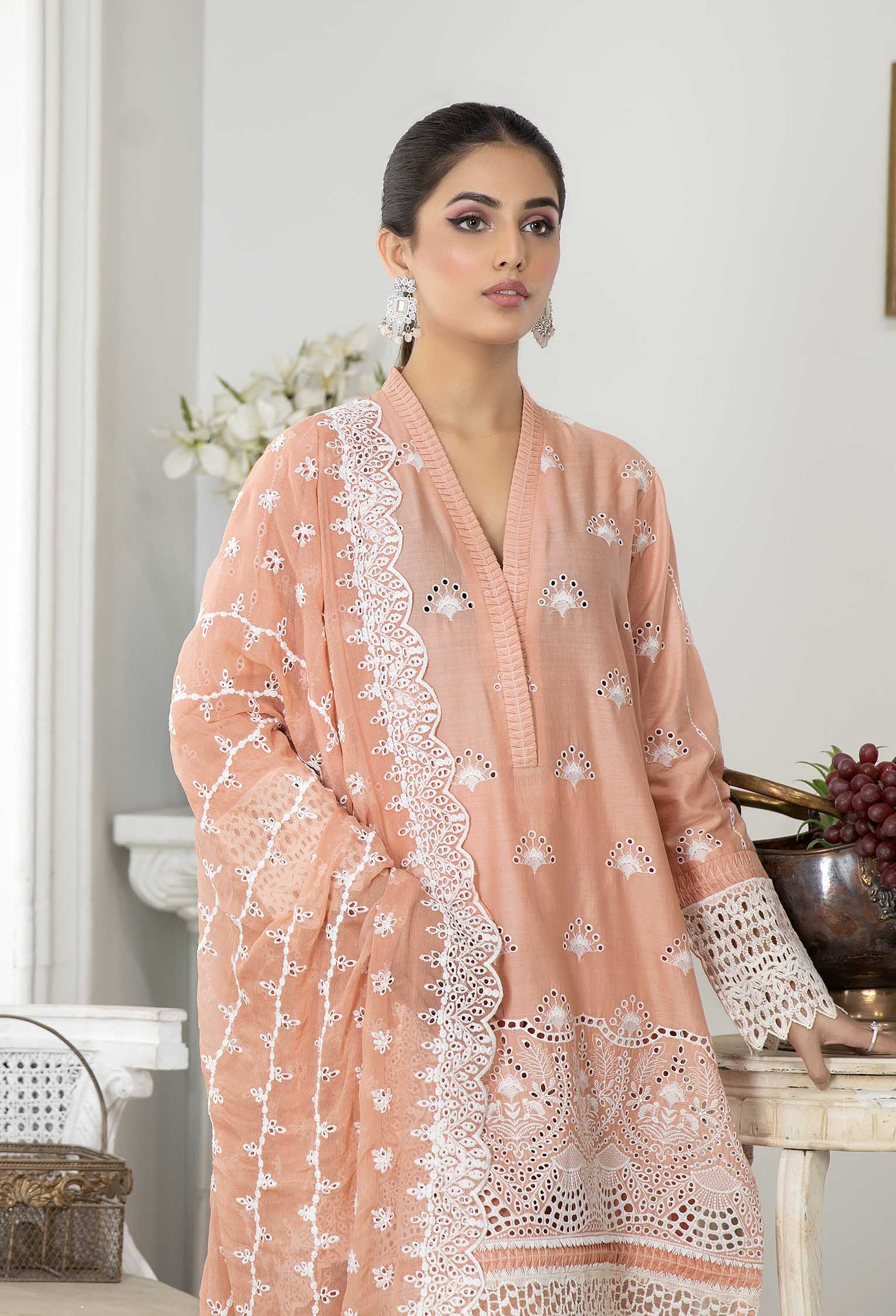 Peach Sorbet - Exclusive Schiffli Pret - Image 3