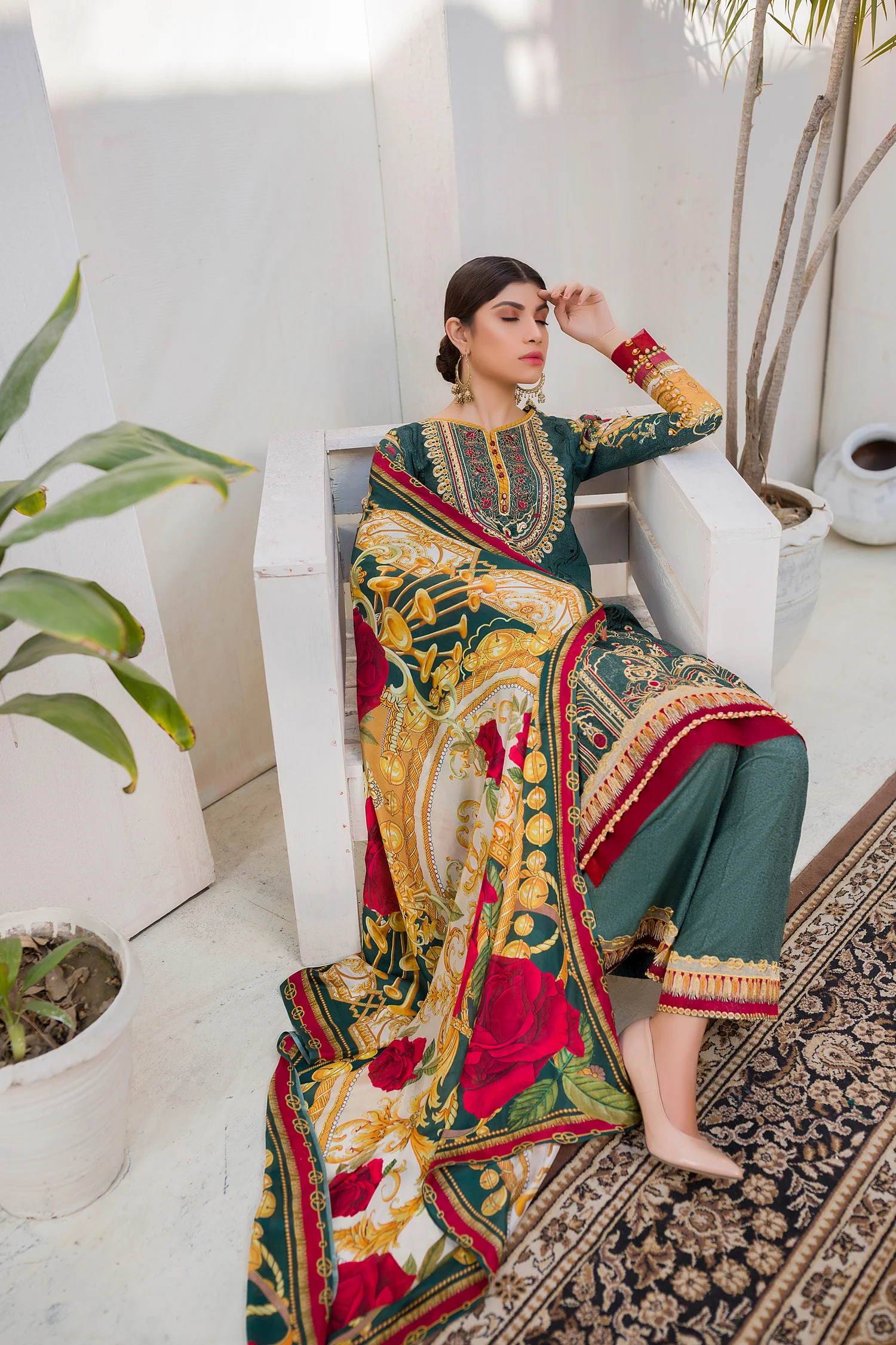 PEARLWORT - Digital Embroidered Lawn Karandi - Image 3