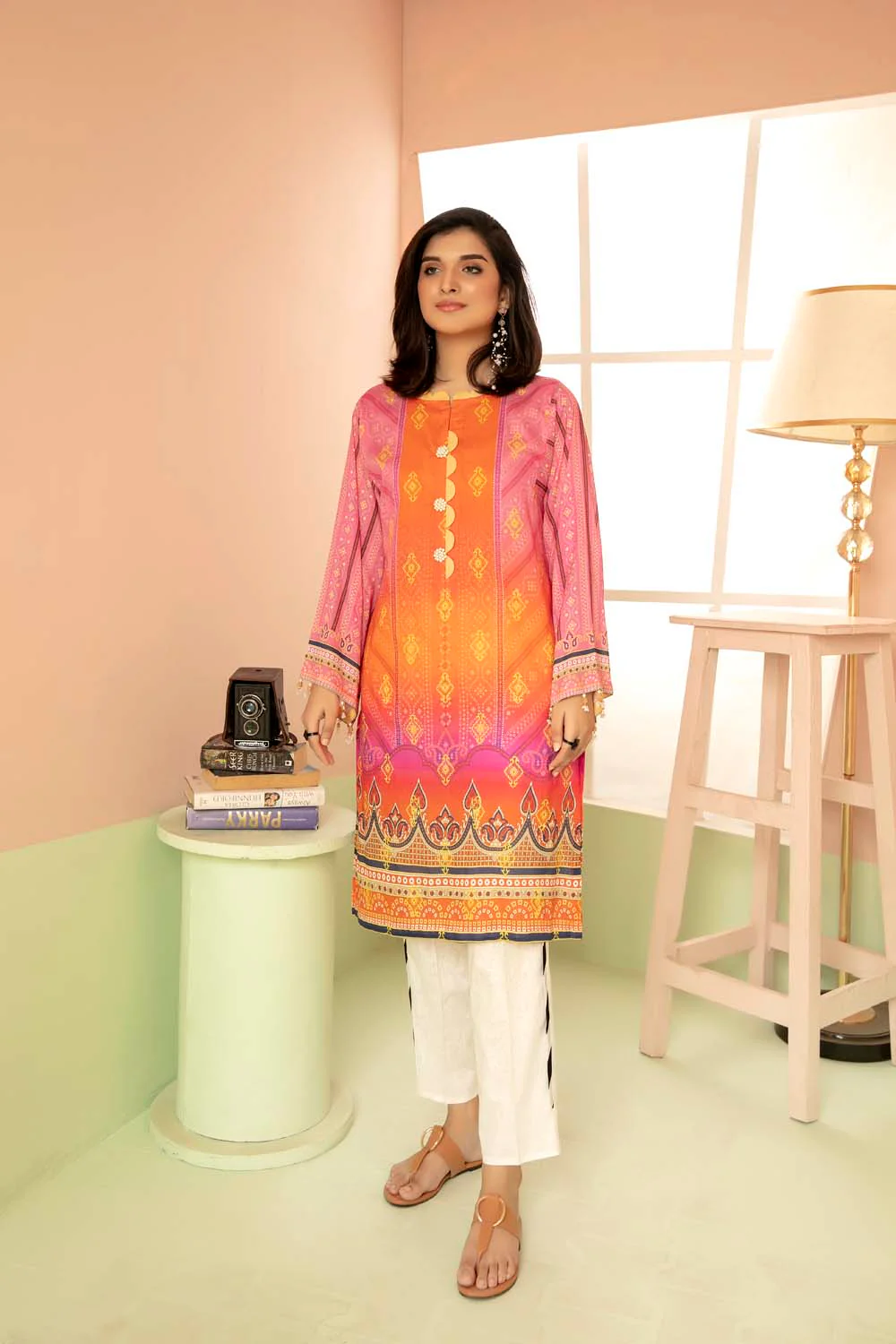 Persimmon - Printed Stitch Kurti