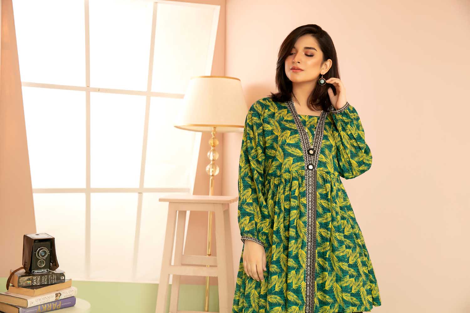 Petite - Digital Printed Stitched Lawn Kurti - Image 3